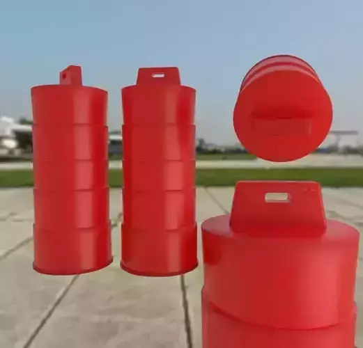 Traffic Road Barrel Free 3D model