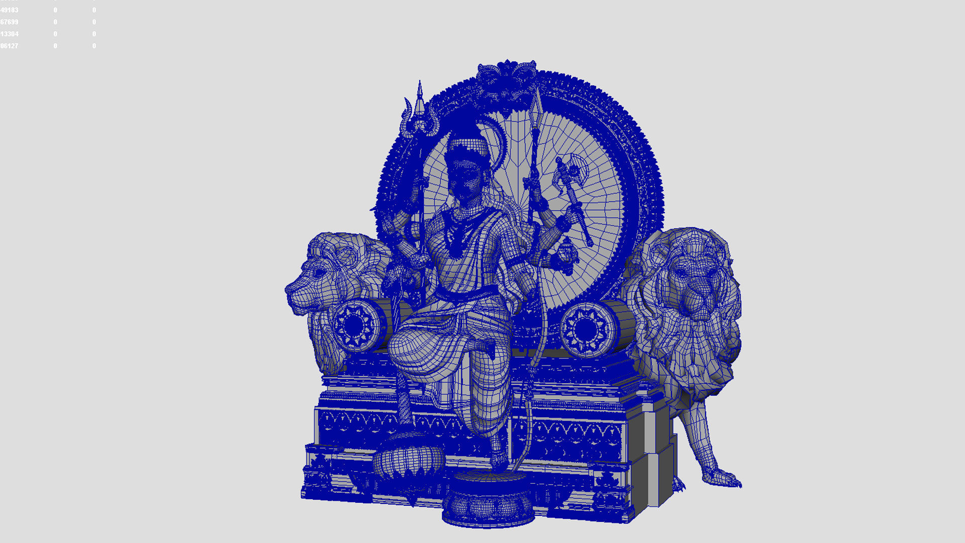 god durga devi 3d model 3D model_2