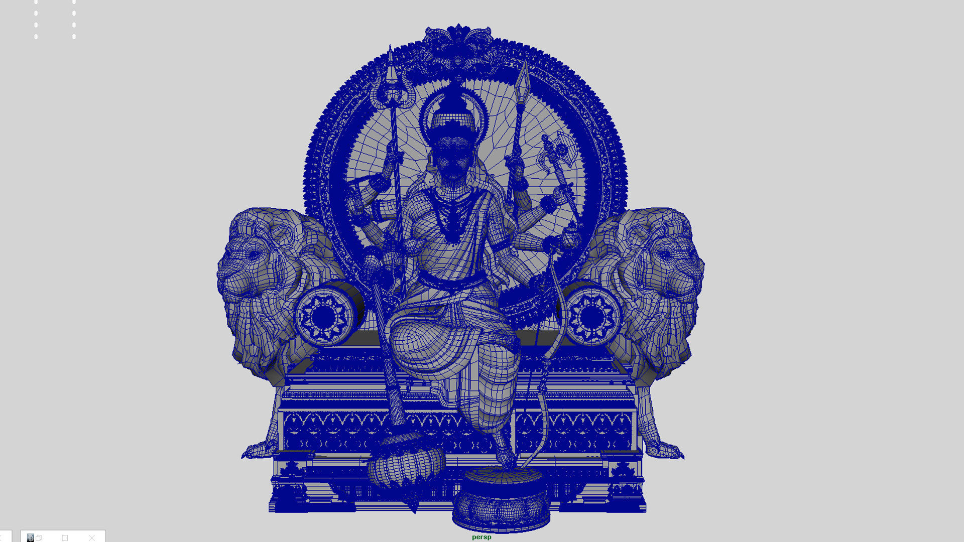 god durga devi 3d model 3D model_3