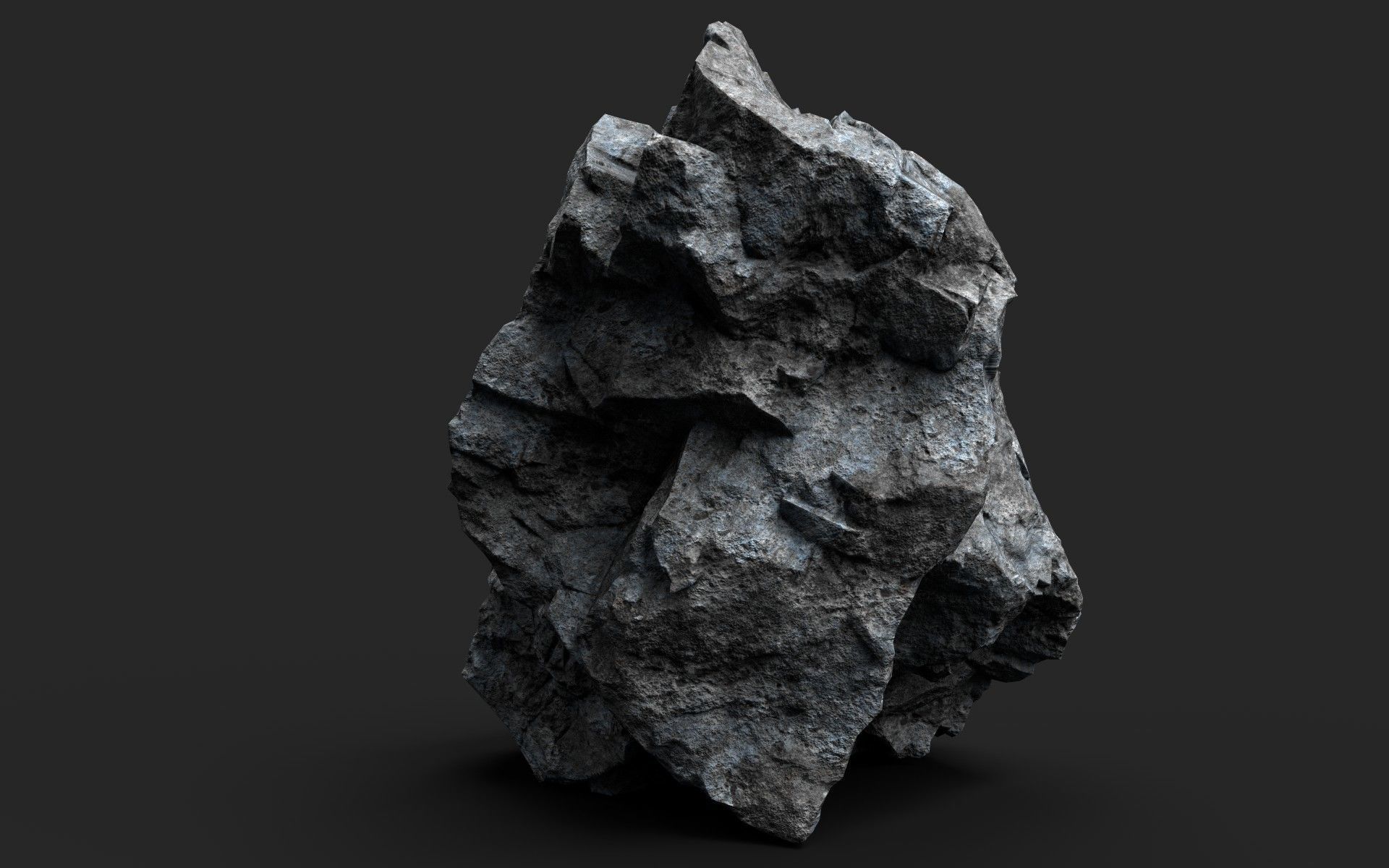 Rock 16-6 Low-poly 3D model_5