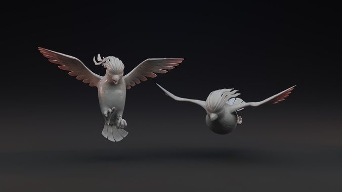 PIDGEOT - 2 POSES PRE-SUPPORTED POKEMON 3D print model