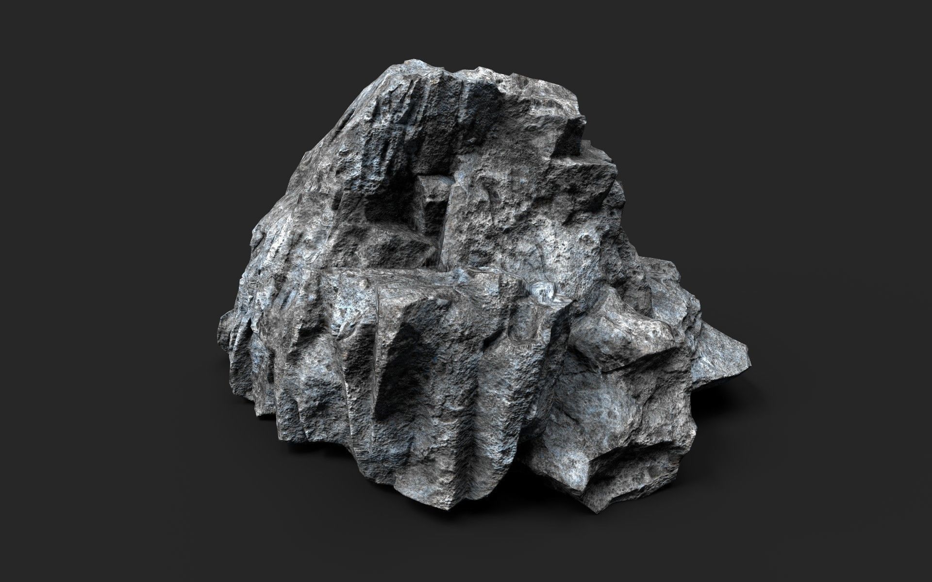 Rock 16-7 Low-poly 3D model_4