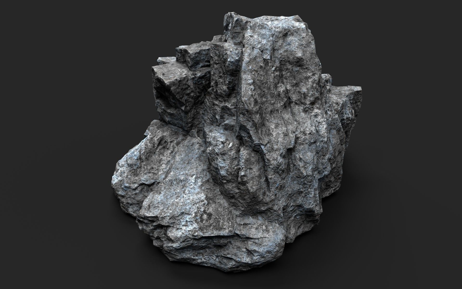 Rock 16-7 Low-poly 3D model_2