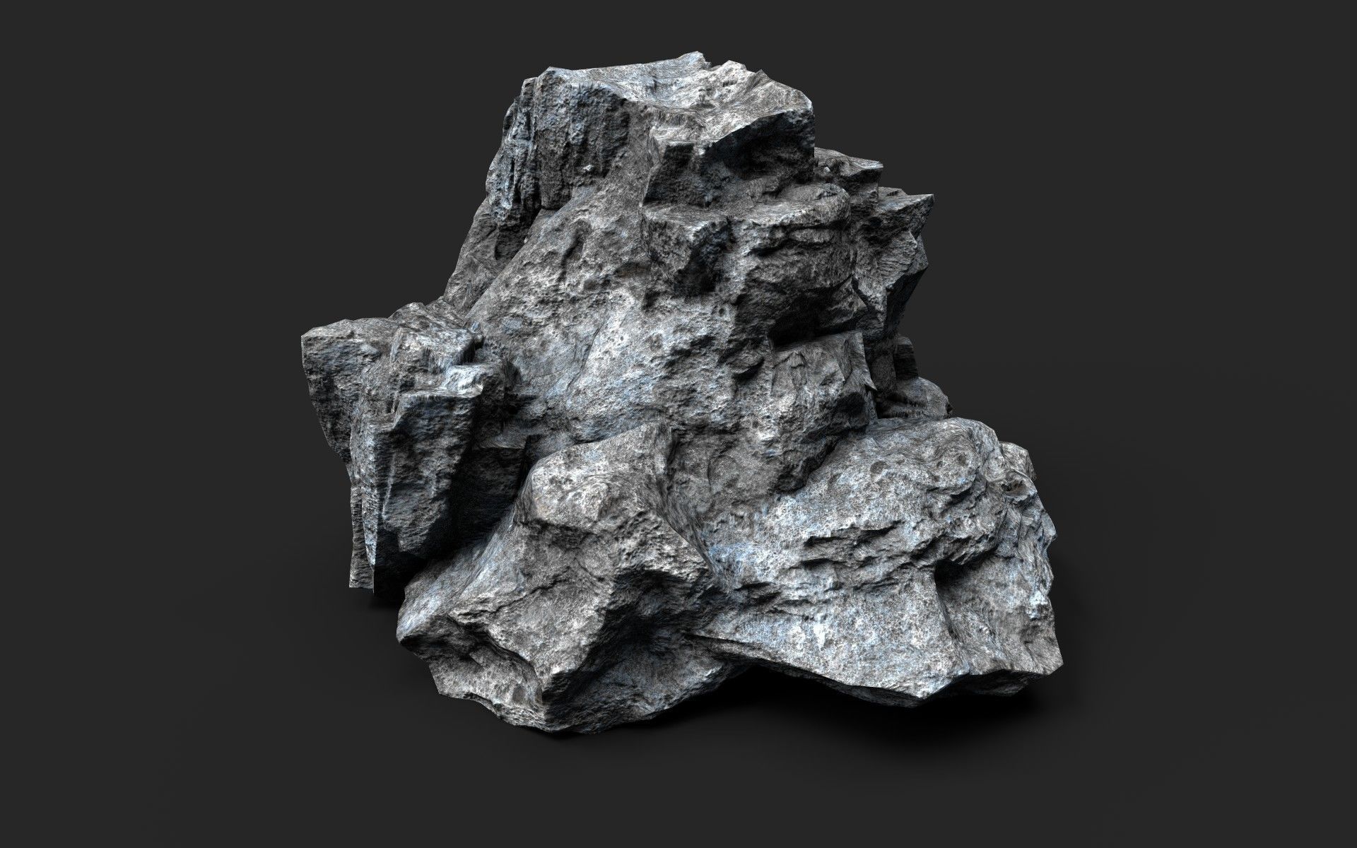 Rock 16-7 Low-poly 3D model_5