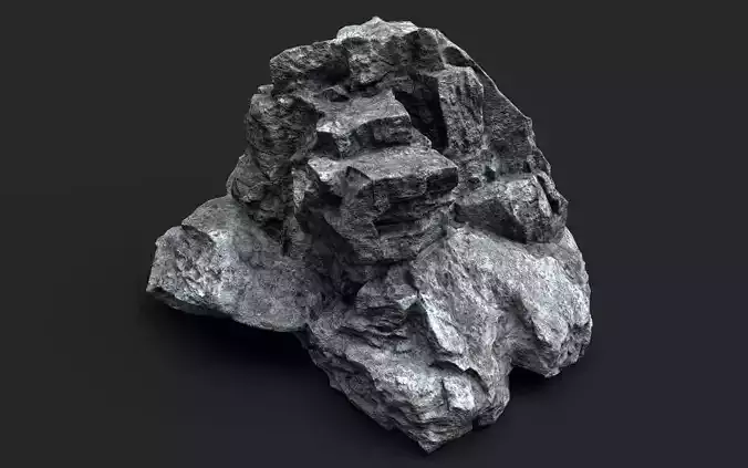 Rock 16-7 Low-poly 3D model