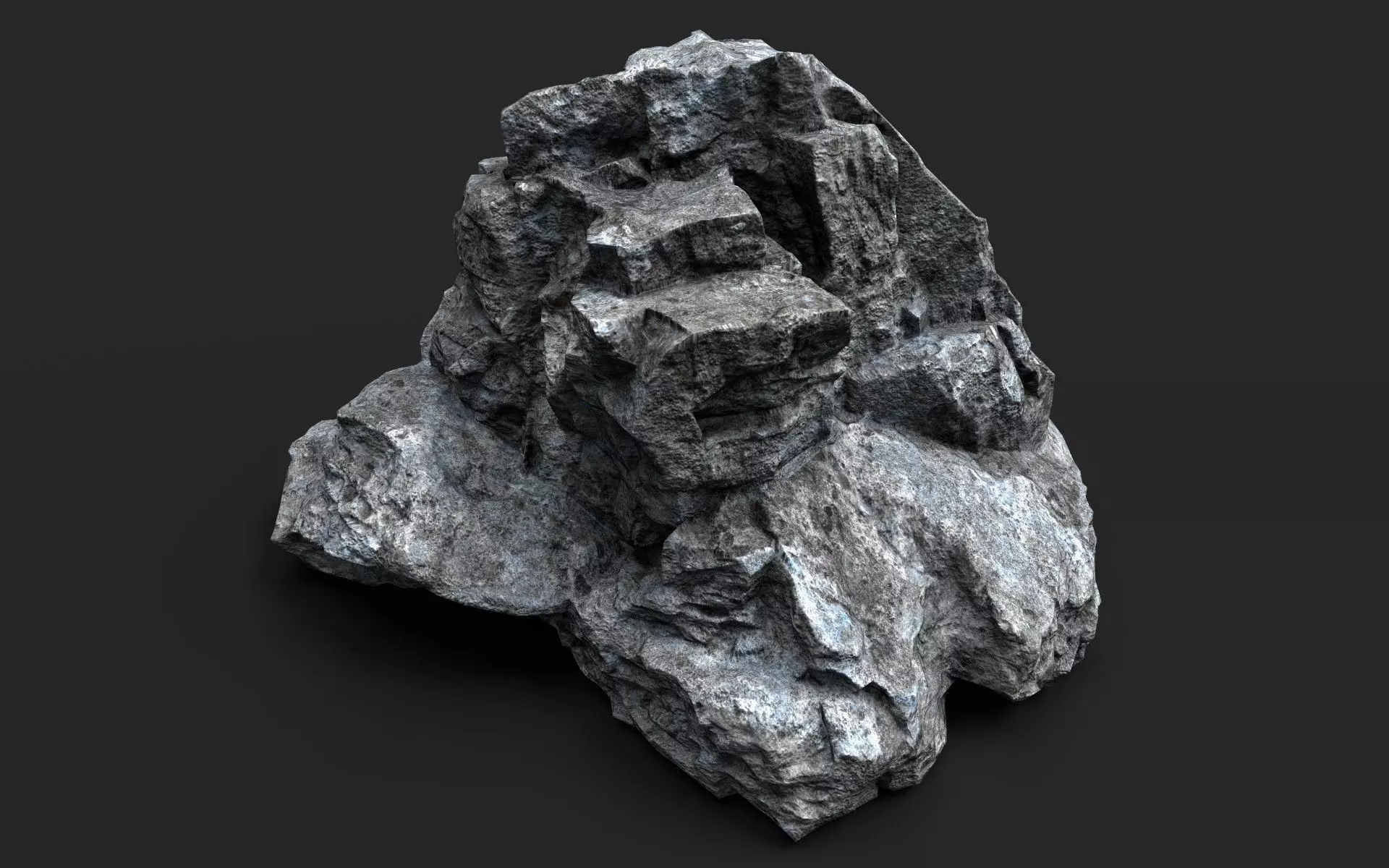 Rock 16-7 Low-poly 3D model_0