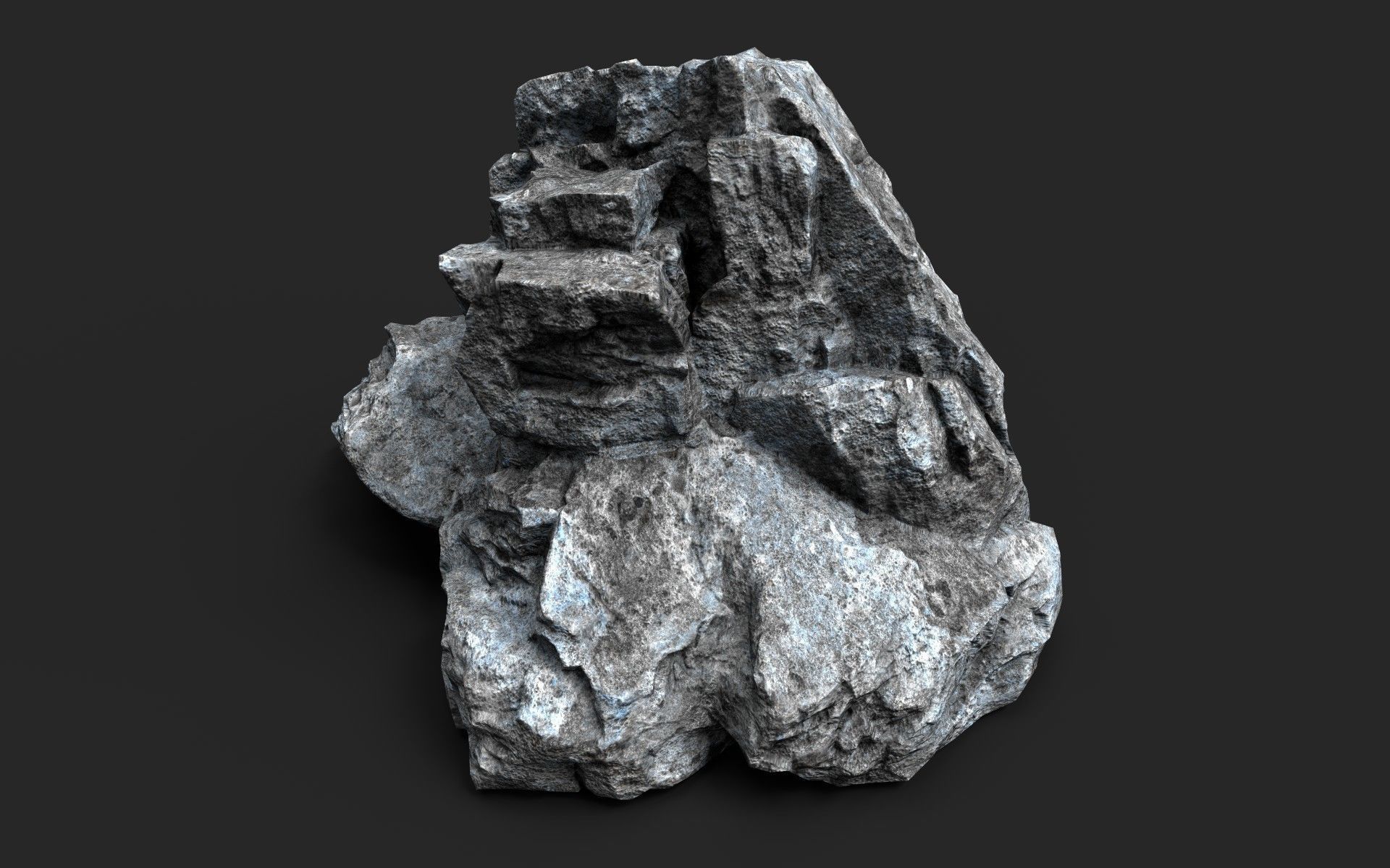 Rock 16-7 Low-poly 3D model_1