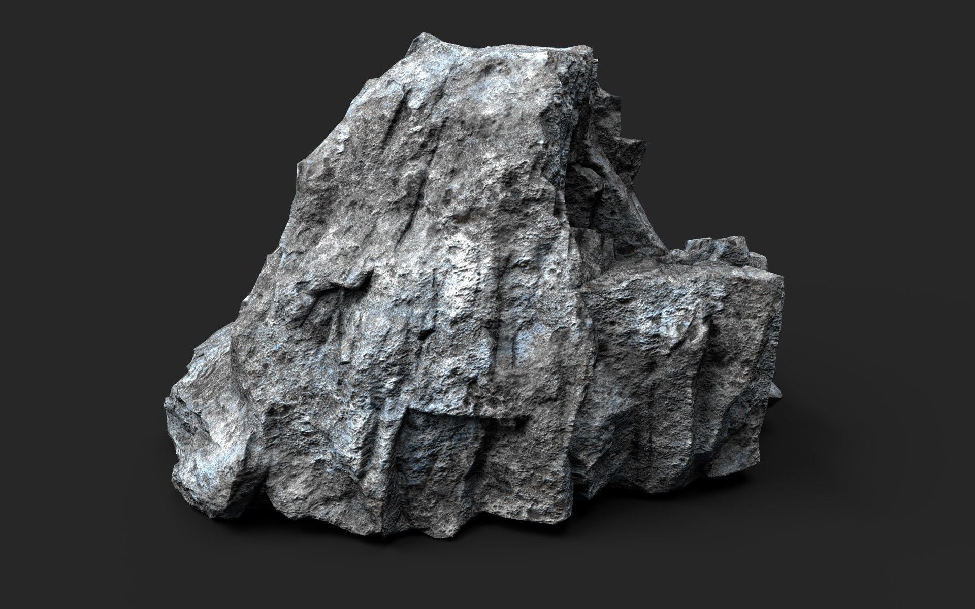 Rock 16-7 Low-poly 3D model_3