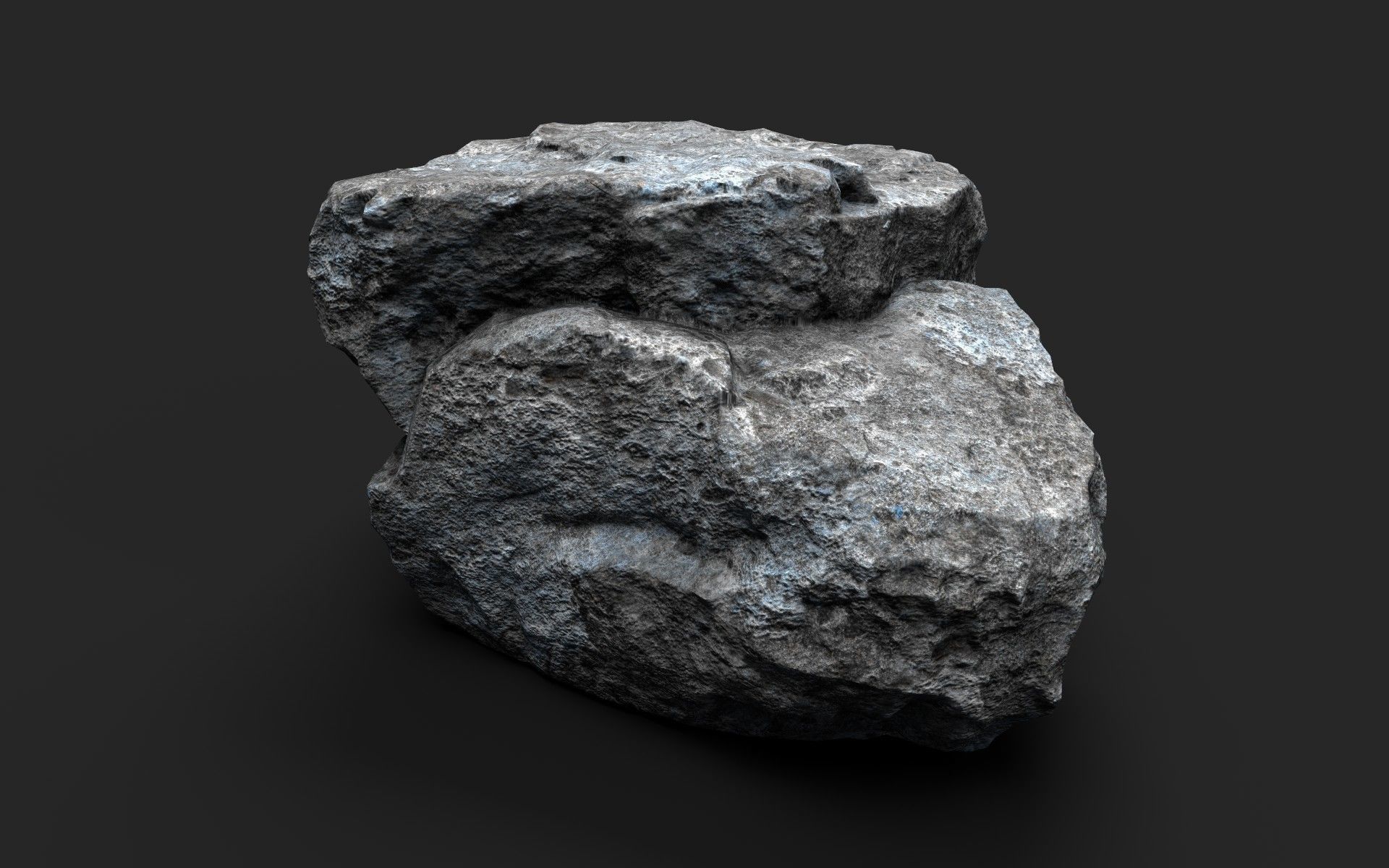 Rock 16-8 Low-poly 3D model_1