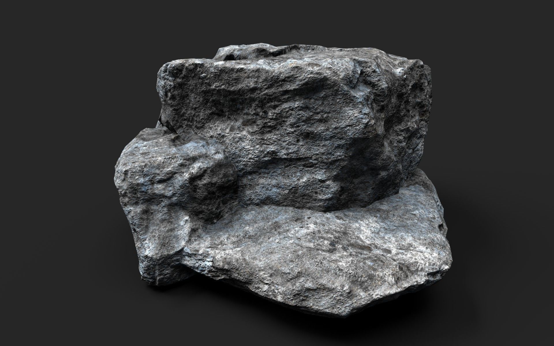 Rock 16-8 Low-poly 3D model_4
