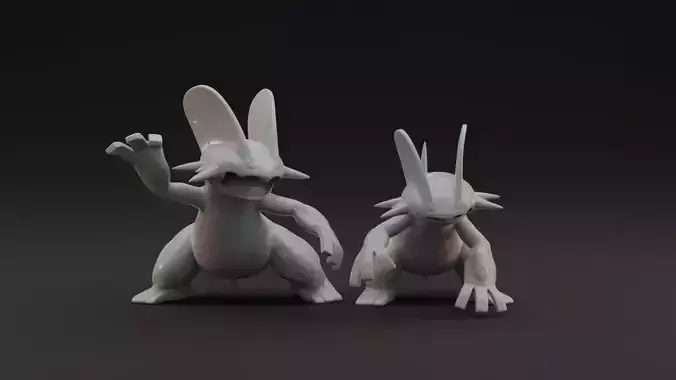 SWAMPERT - 2 POSES PRE-SUPPORTED POKEMON