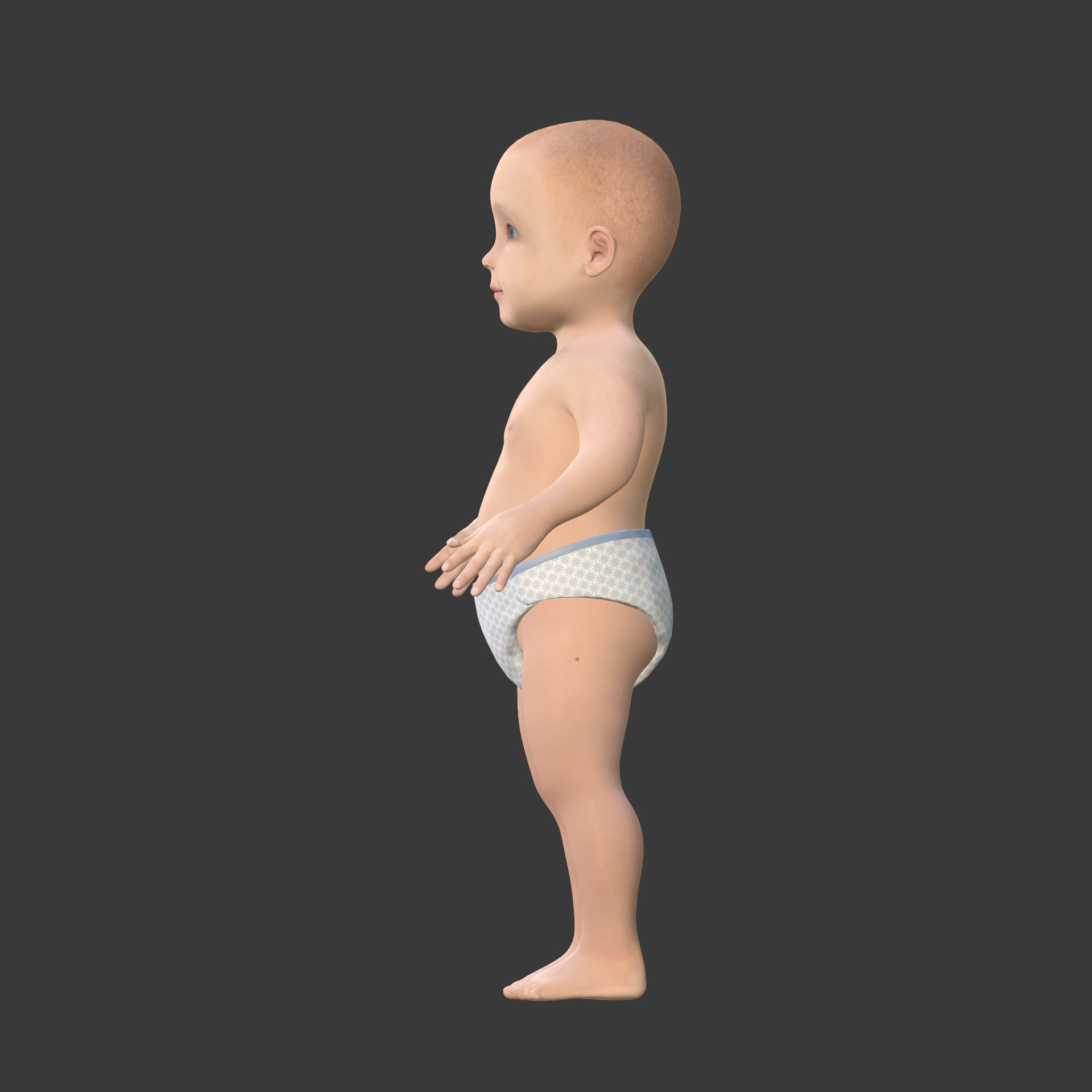 Rigged Baby Model Low-poly 3D model_14