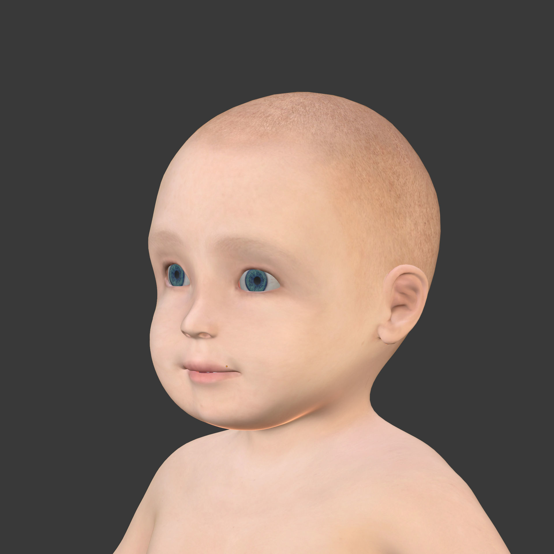 Rigged Baby Model Low-poly 3D model_23