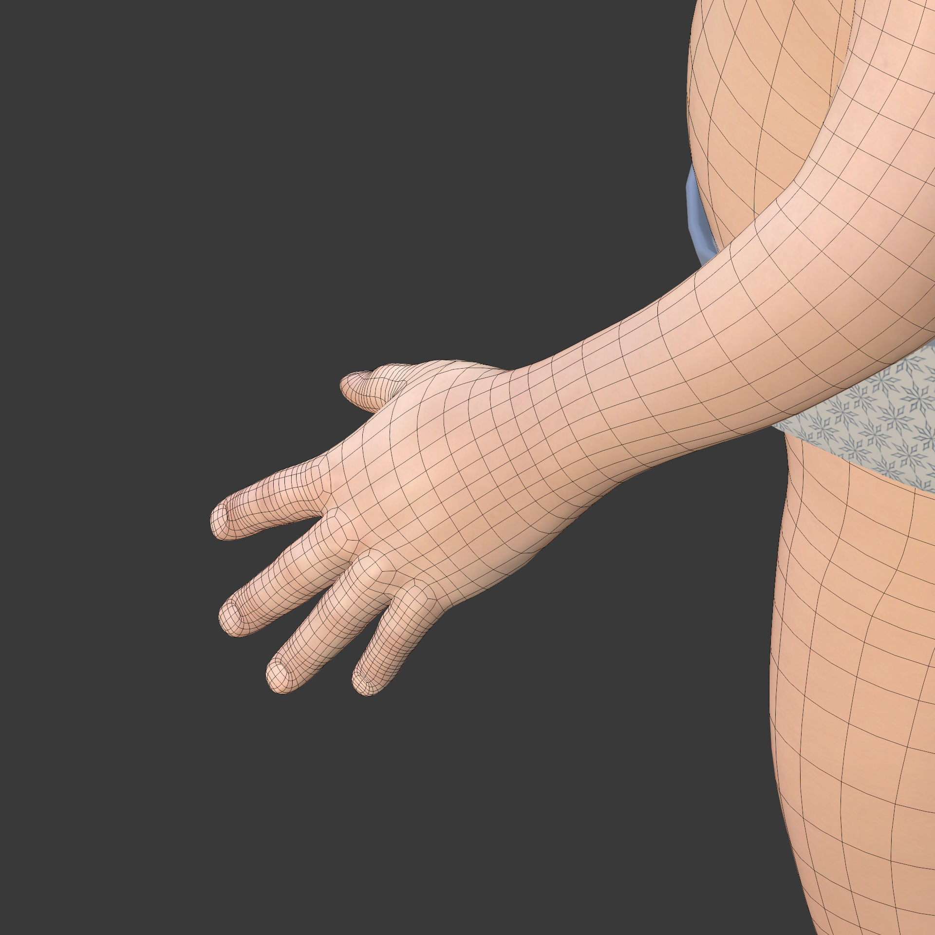 Rigged Baby Model Low-poly 3D model_28