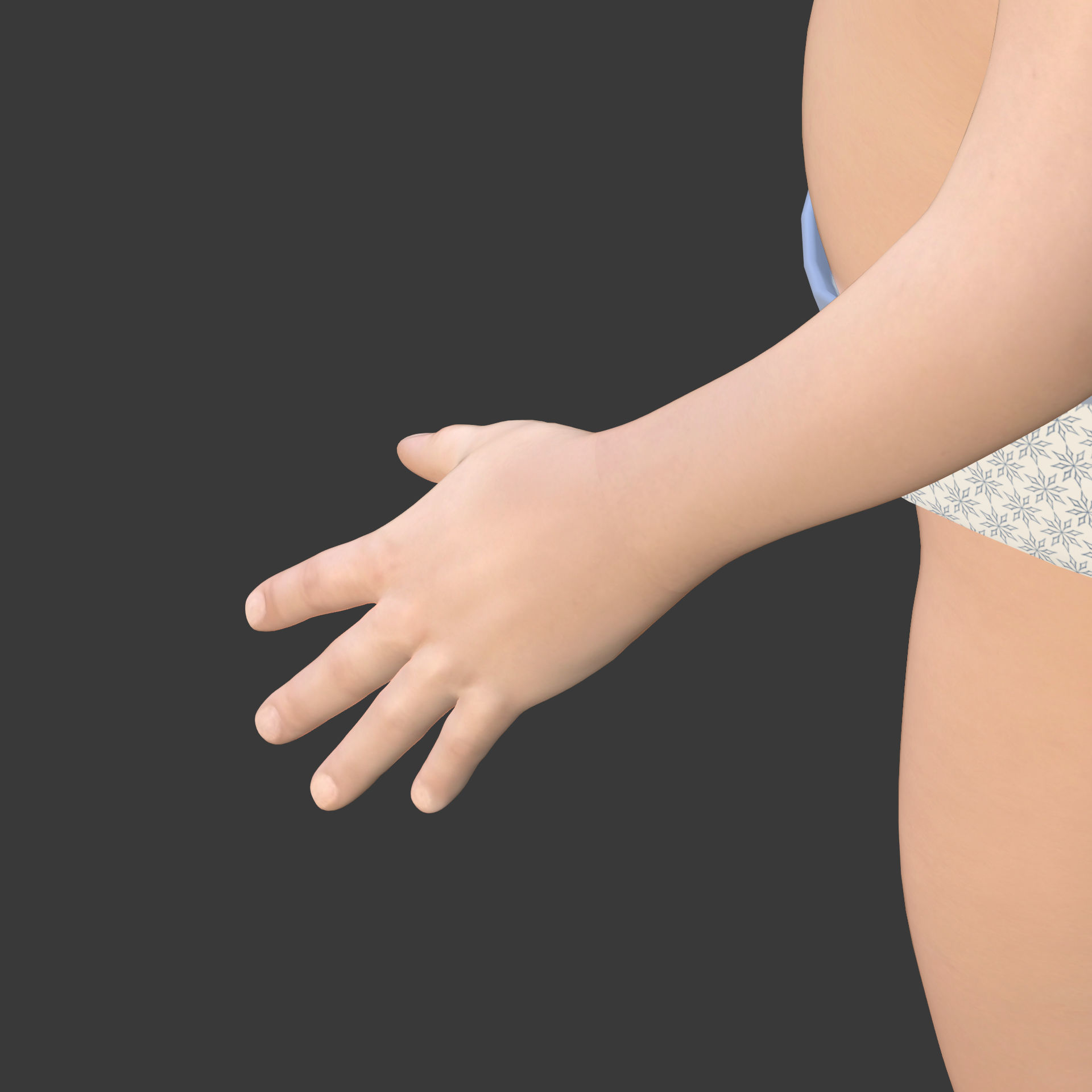 Rigged Baby Model Low-poly 3D model_27