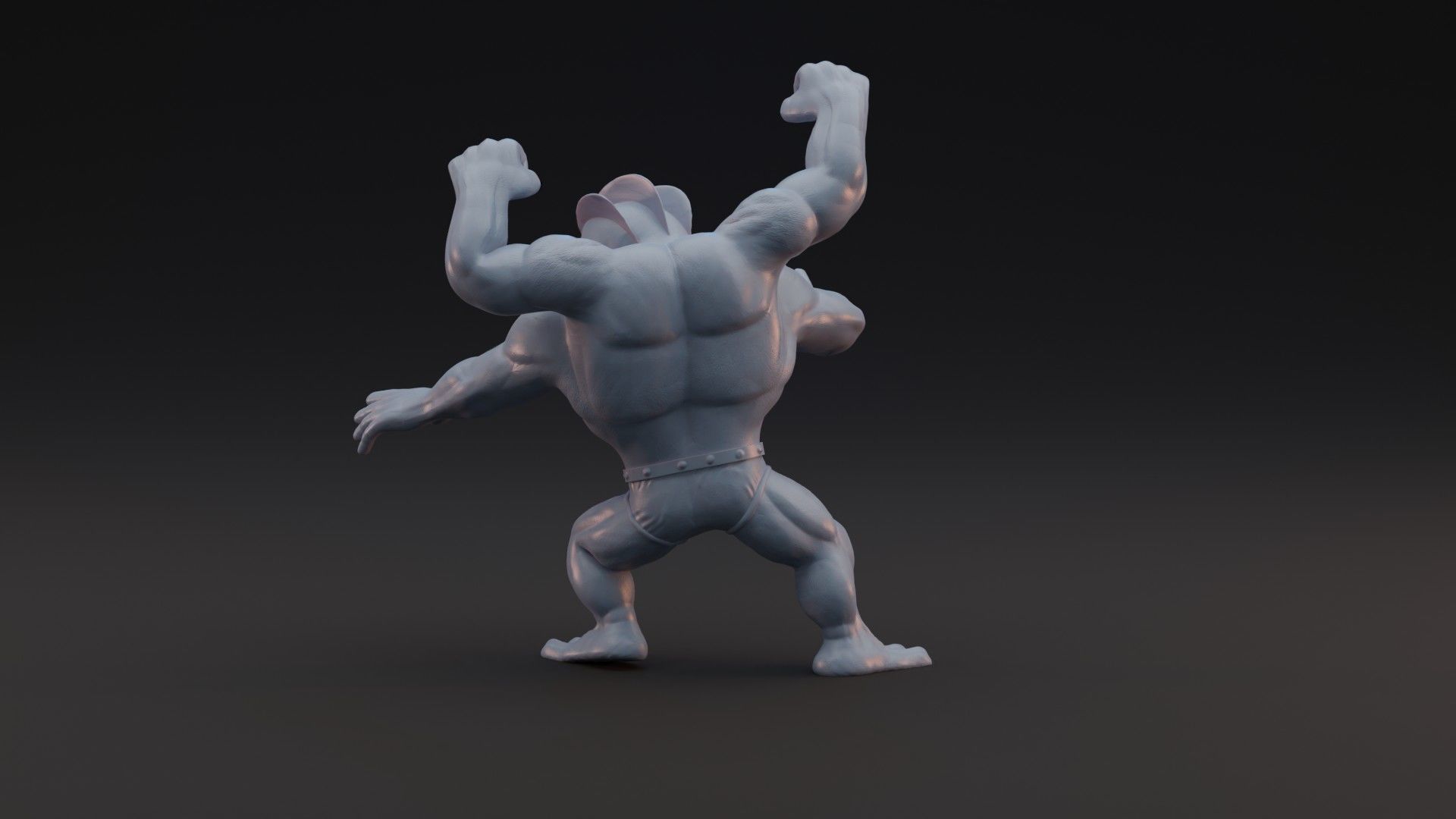 MACHAMP - PRE-SUPPORTED POKEMON 3D print model_2