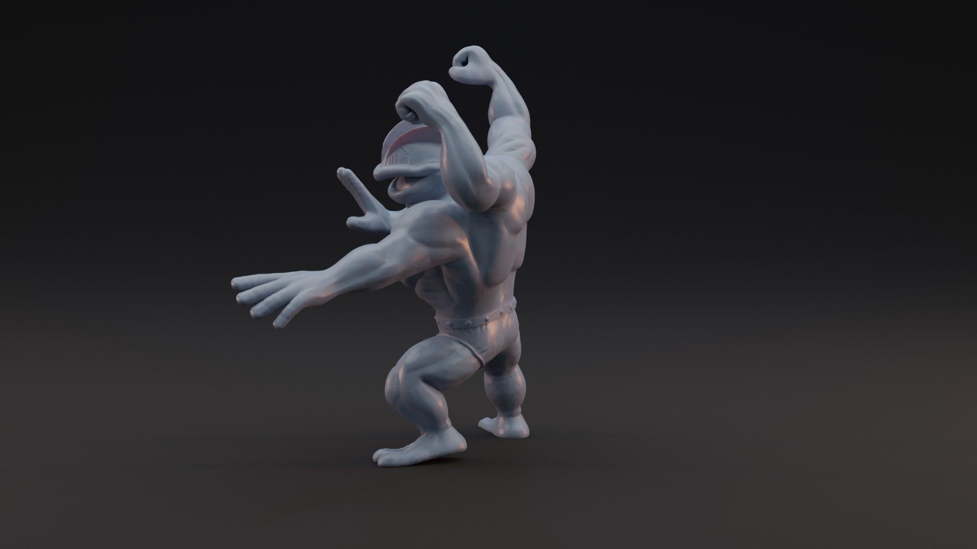 MACHAMP - PRE-SUPPORTED POKEMON 3D print model_3