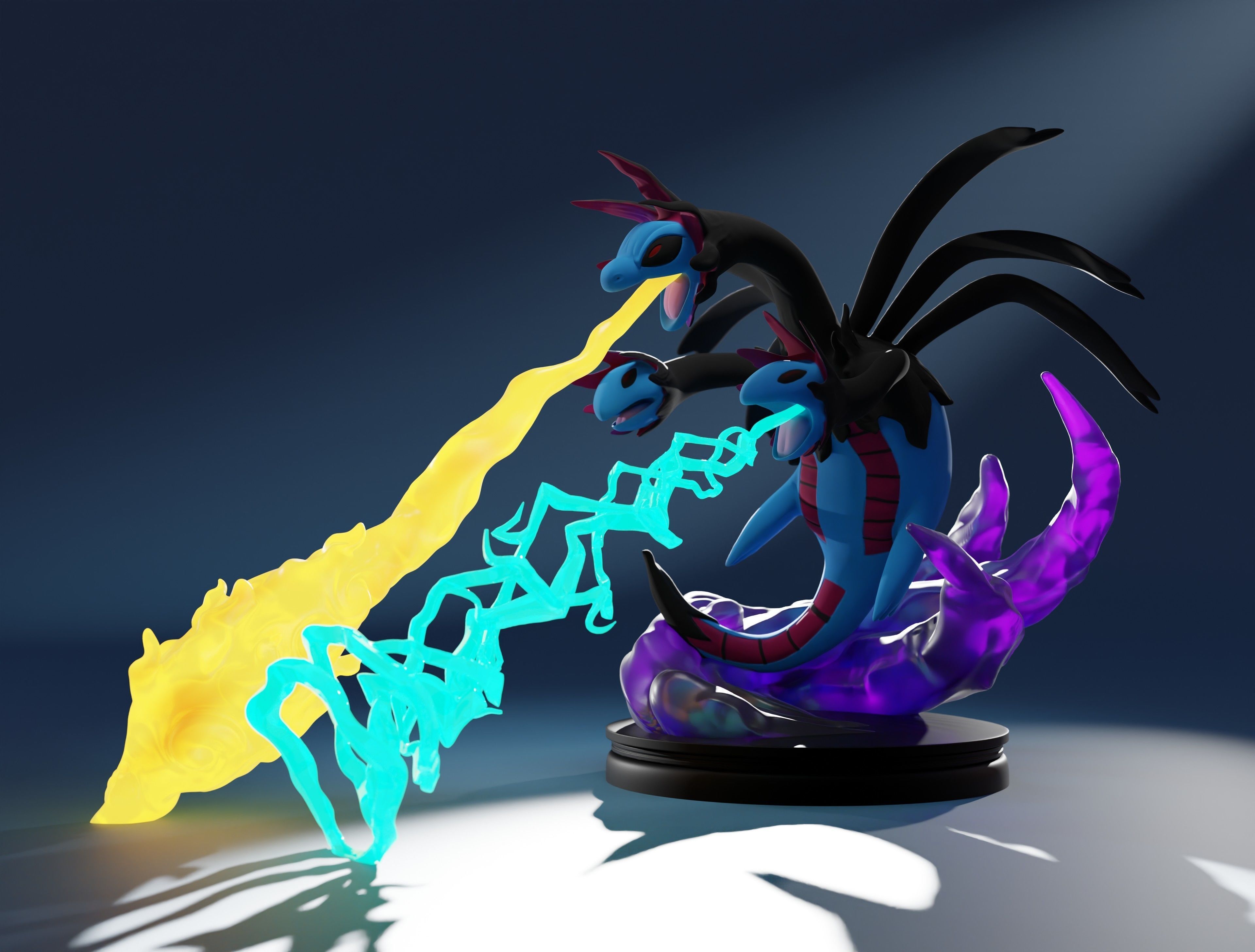 HYDREIGON - POKEMON IN PARTS AND AS A WHOLE 3D print model_9