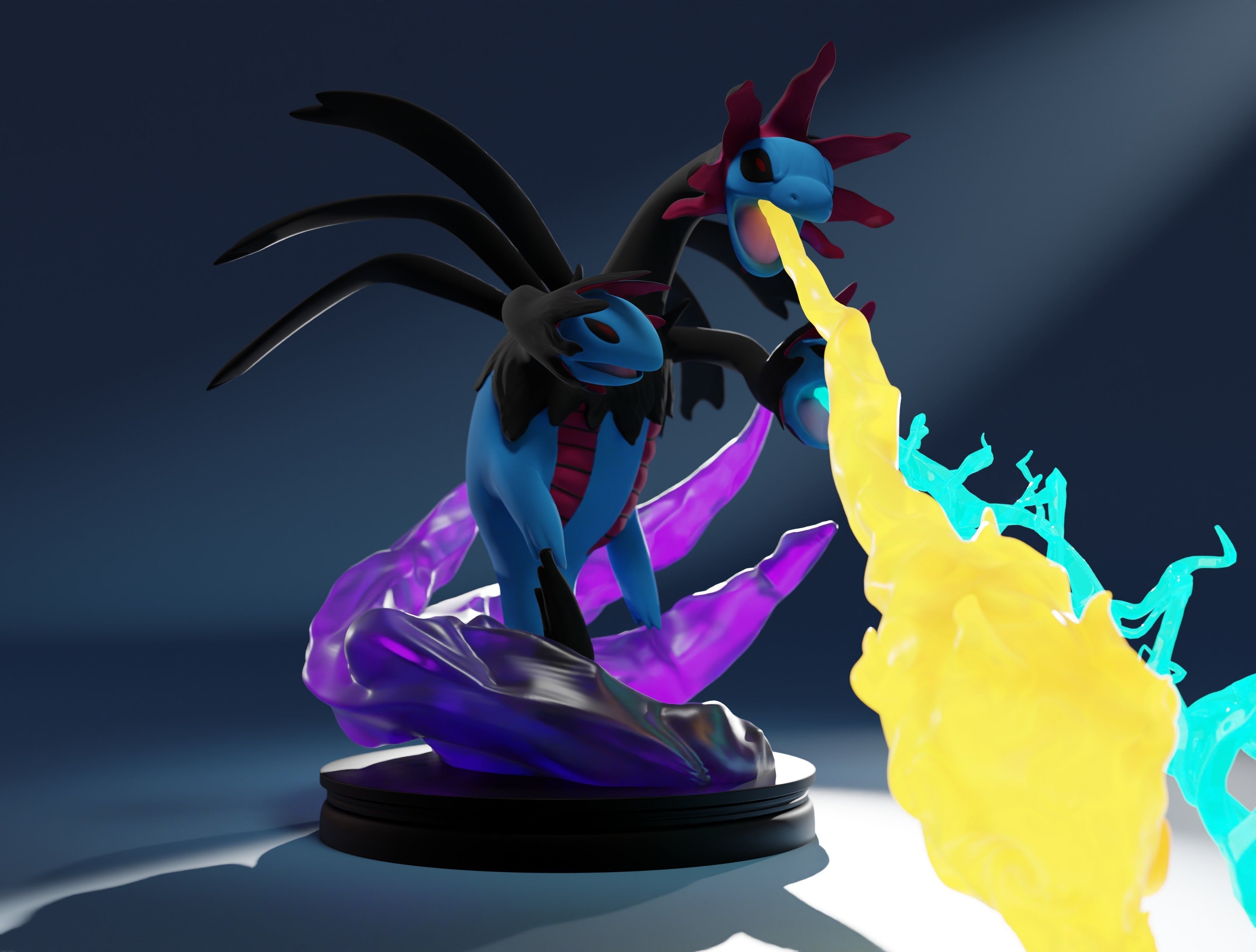 HYDREIGON - POKEMON IN PARTS AND AS A WHOLE 3D print model_16