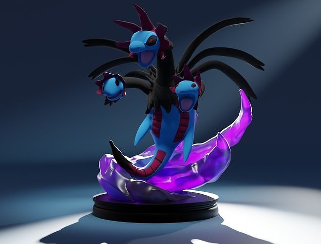 HYDREIGON - POKEMON IN PARTS AND AS A WHOLE 3D print model