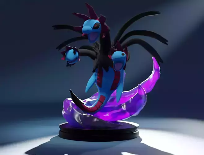 HYDREIGON - POKEMON IN PARTS AND AS A WHOLE 3D print model