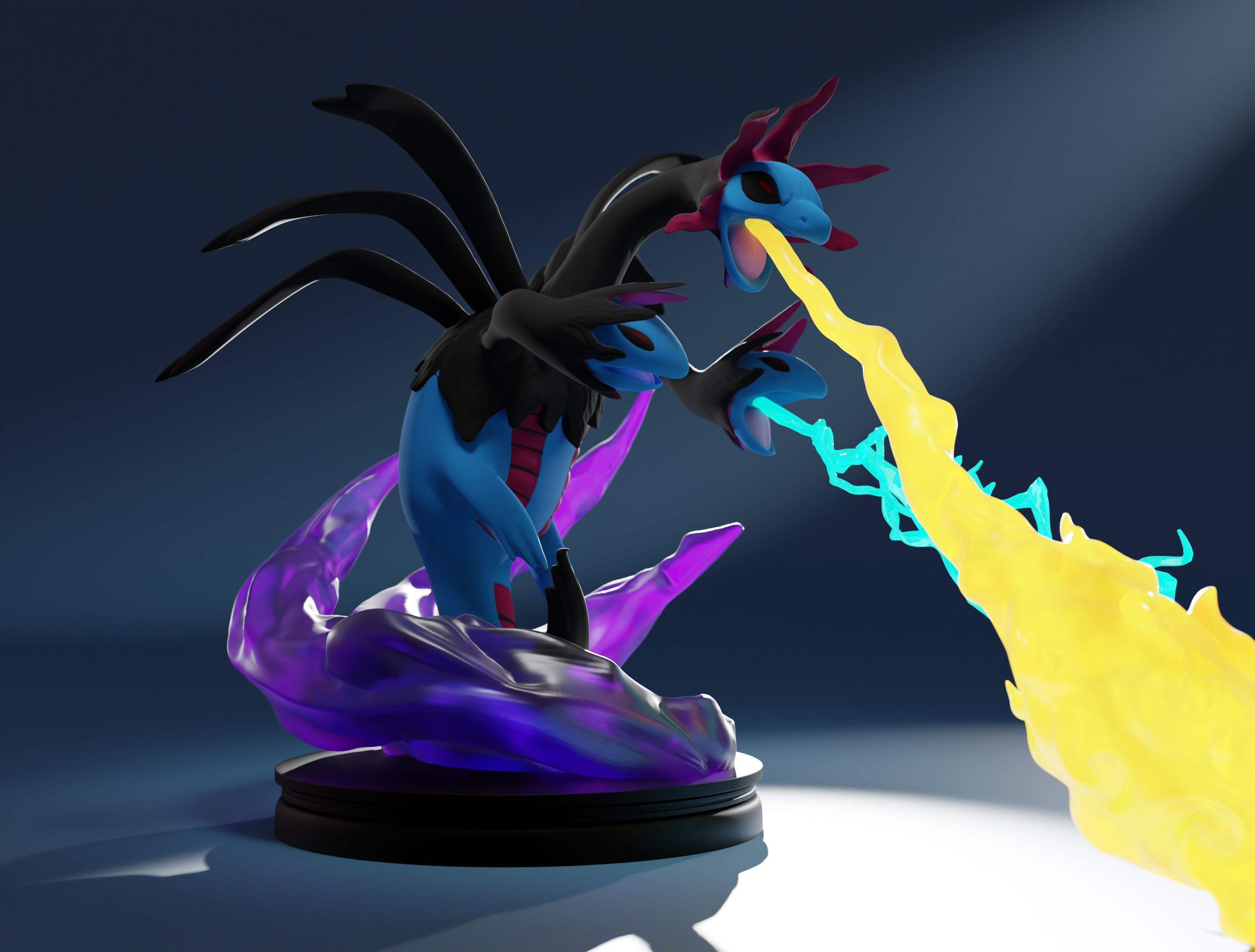 HYDREIGON - POKEMON IN PARTS AND AS A WHOLE 3D print model_15