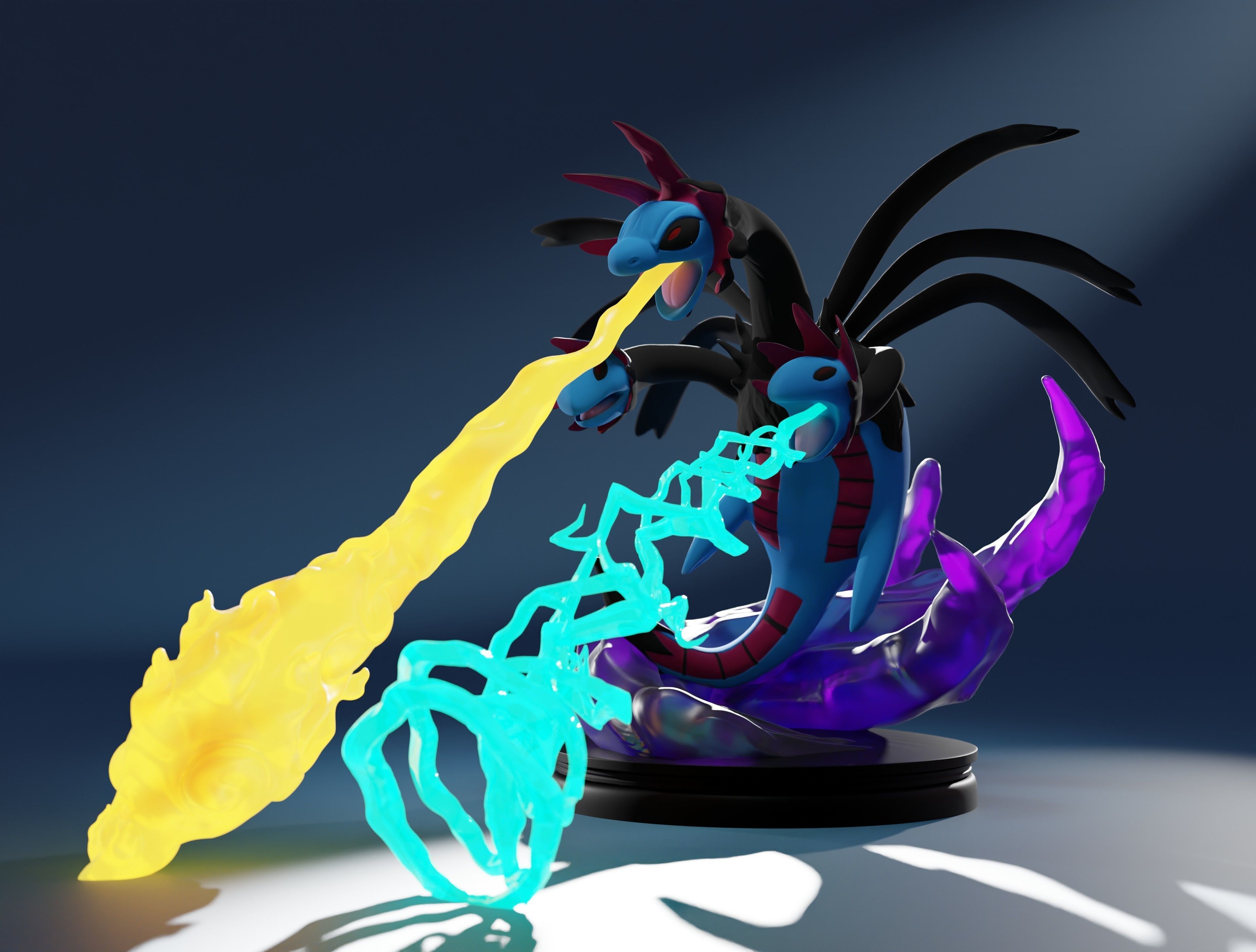 HYDREIGON - POKEMON IN PARTS AND AS A WHOLE 3D print model_3