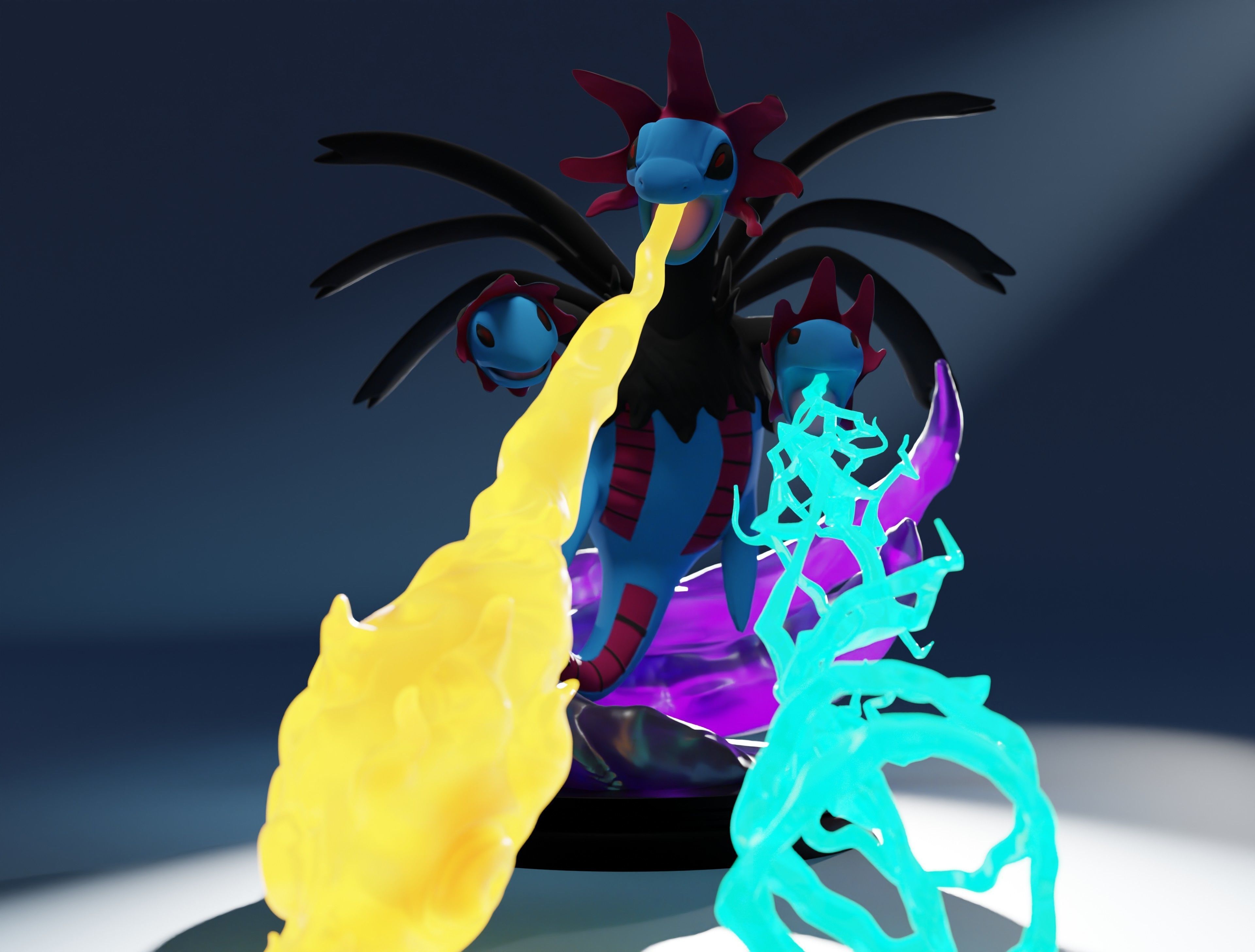 HYDREIGON - POKEMON IN PARTS AND AS A WHOLE 3D print model_8