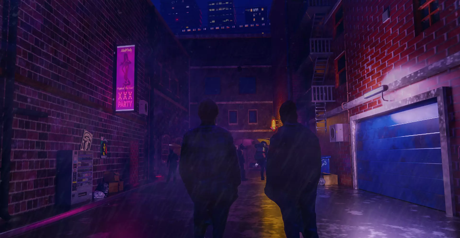 Alley two people in Free 3D model