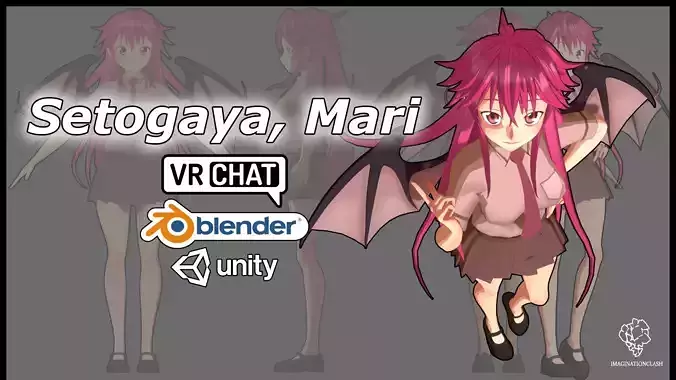 Setogaya Mari from Itadaki Seieki Low-poly 3D model