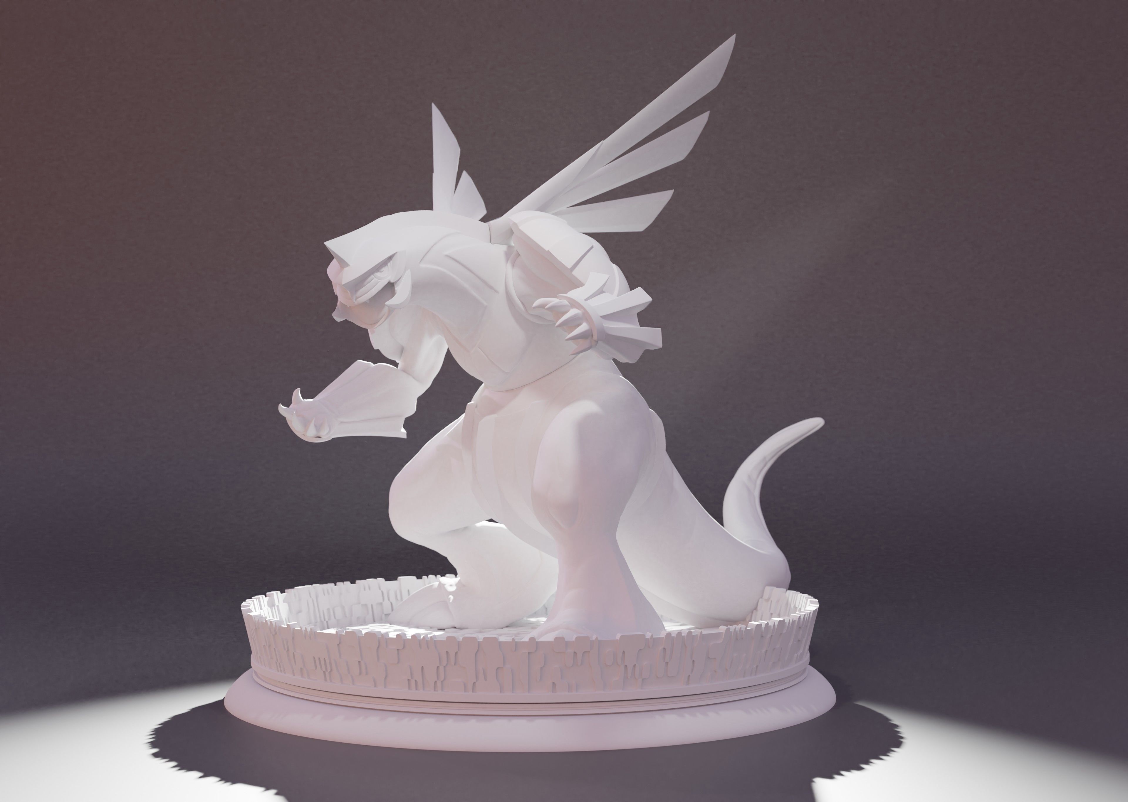 PALKIA- 3D PRINTABLE POKEMON with cuts and as a whole 3D print model_1