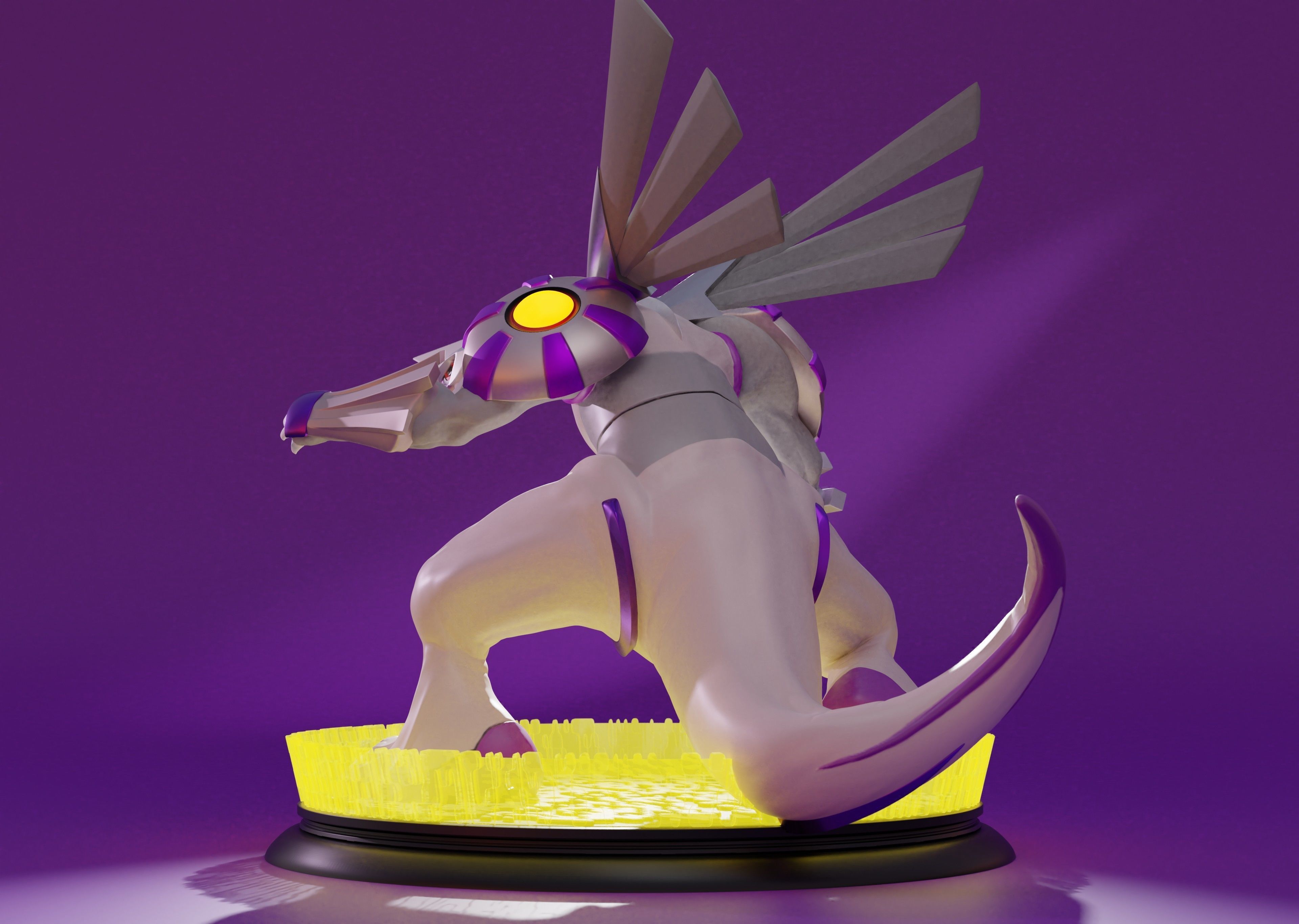 PALKIA- 3D PRINTABLE POKEMON with cuts and as a whole 3D print model_10
