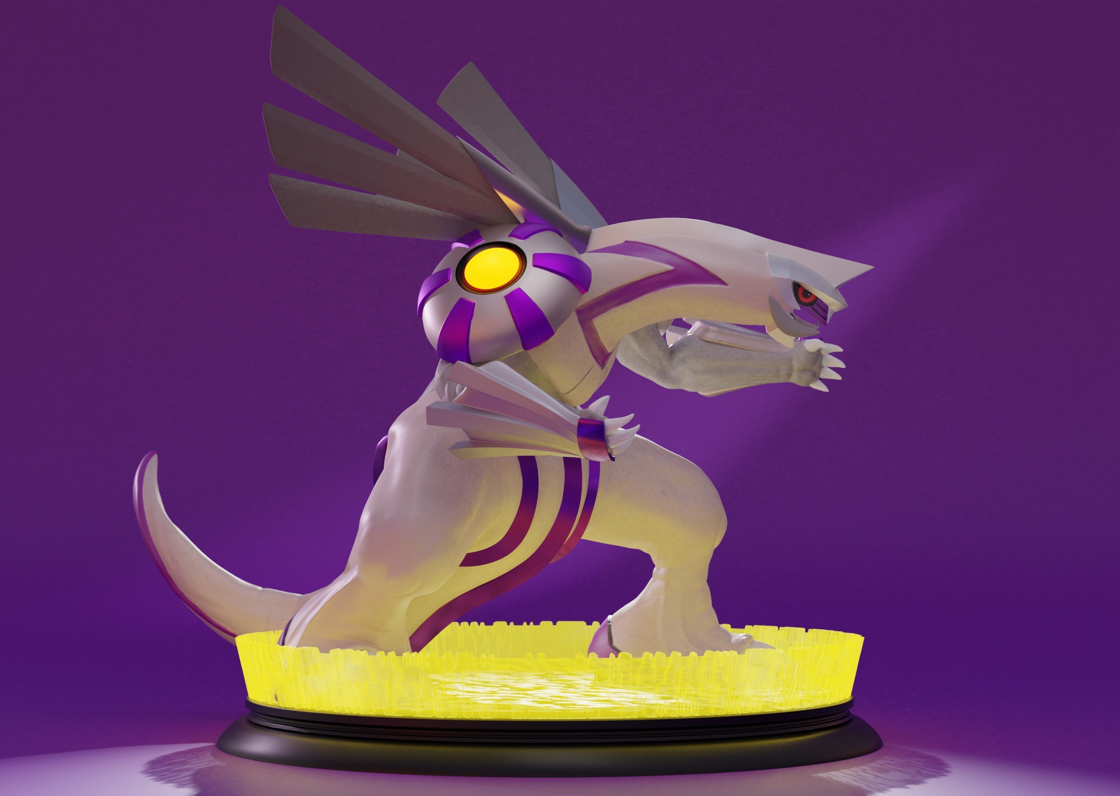 PALKIA- 3D PRINTABLE POKEMON with cuts and as a whole 3D print model_5