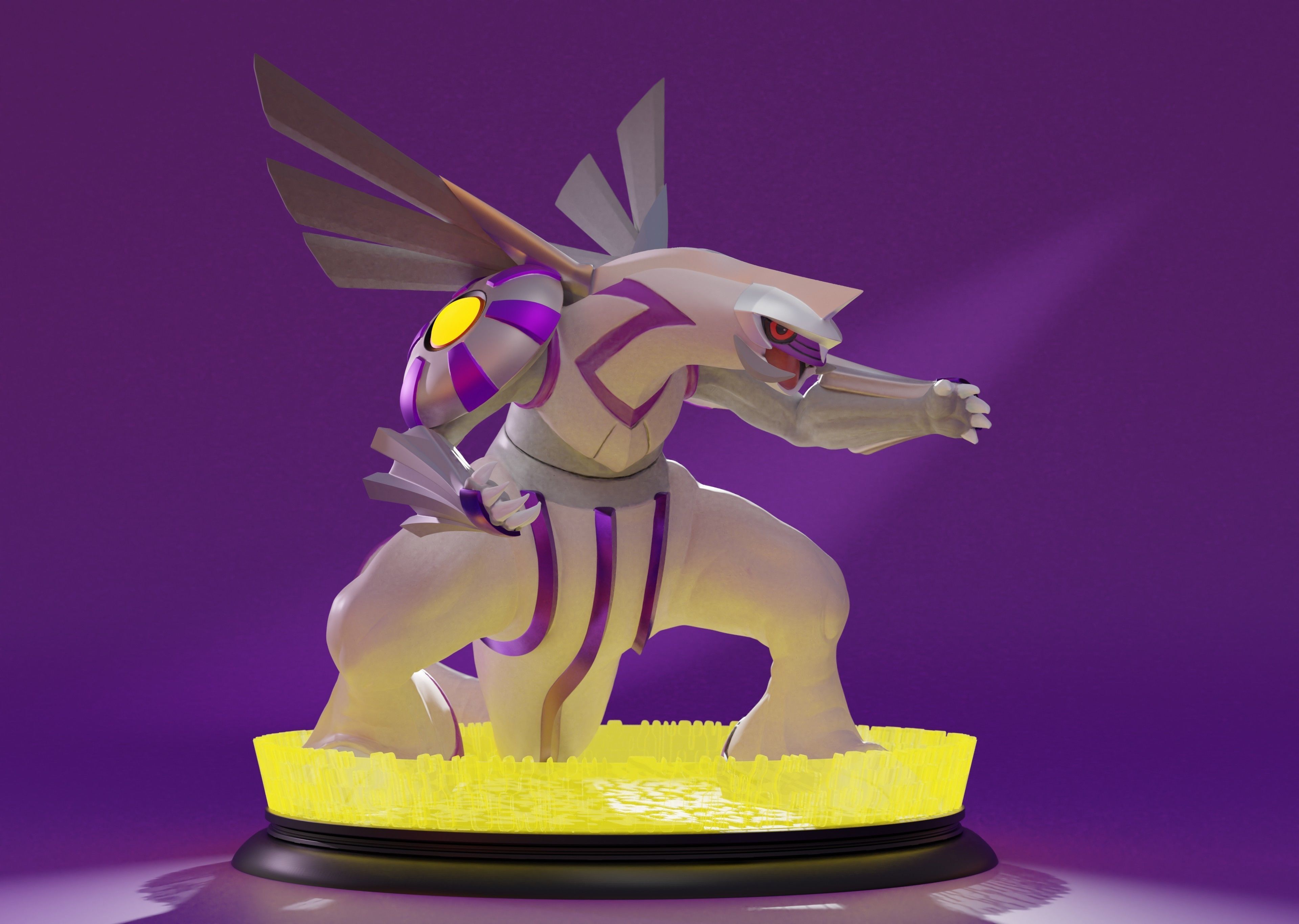 PALKIA- 3D PRINTABLE POKEMON with cuts and as a whole 3D print model_3