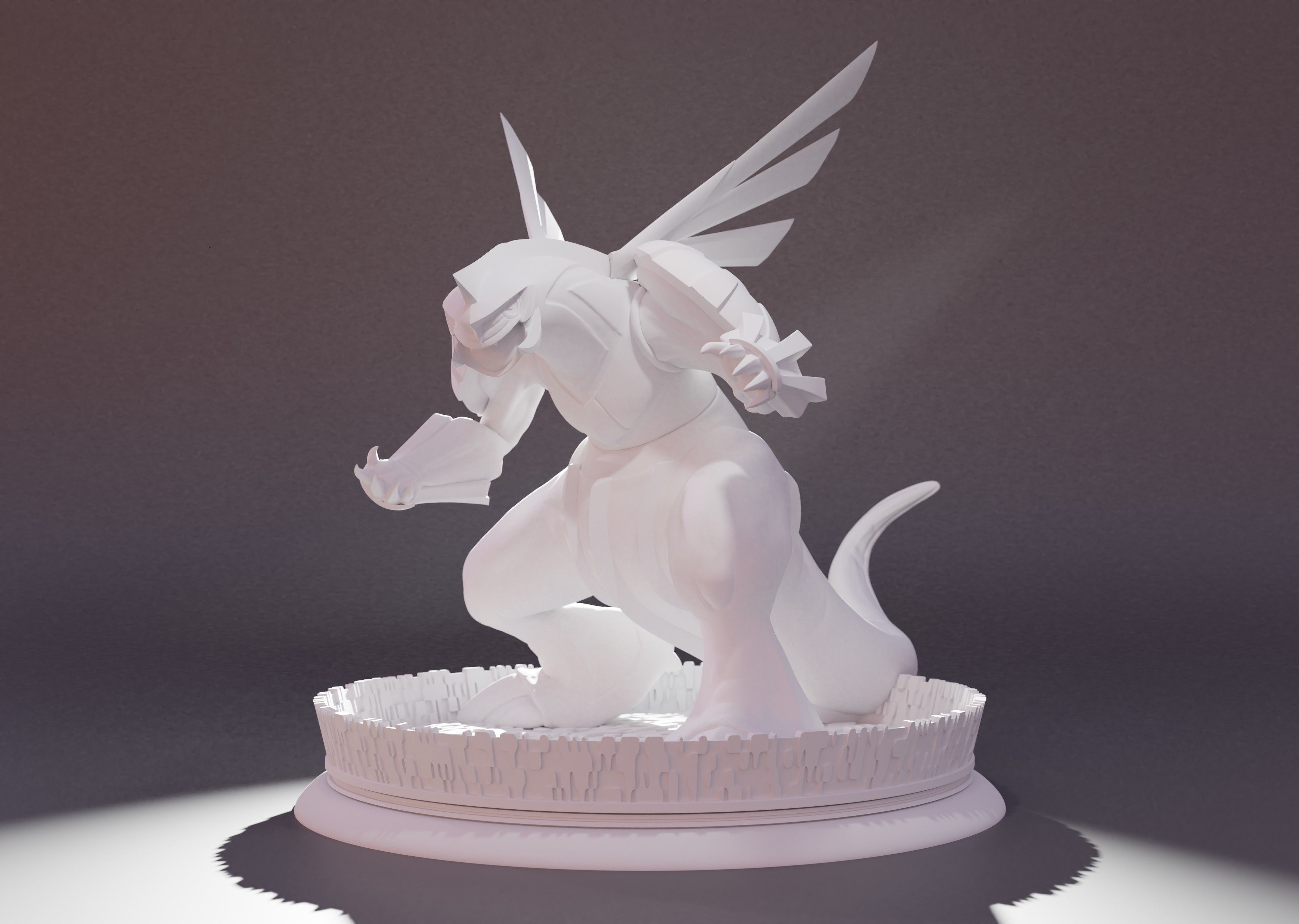 PALKIA- 3D PRINTABLE POKEMON with cuts and as a whole 3D print model_11