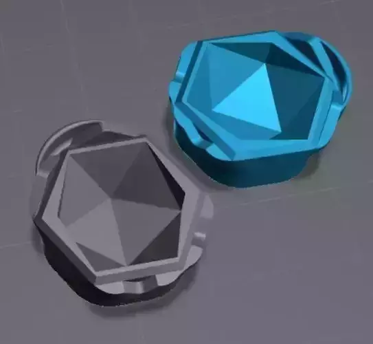 Dice press molds D20 - D12 - D4 3D print model