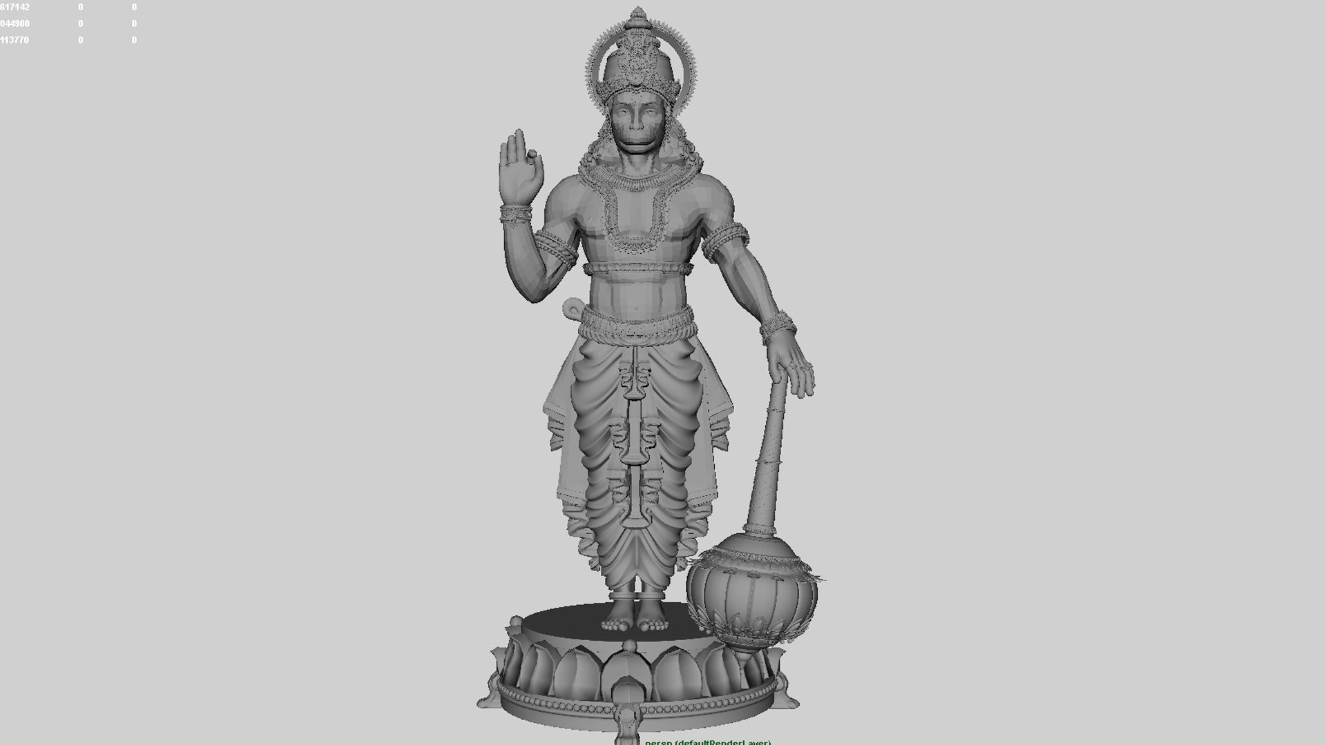 god hanuman  3D model_10