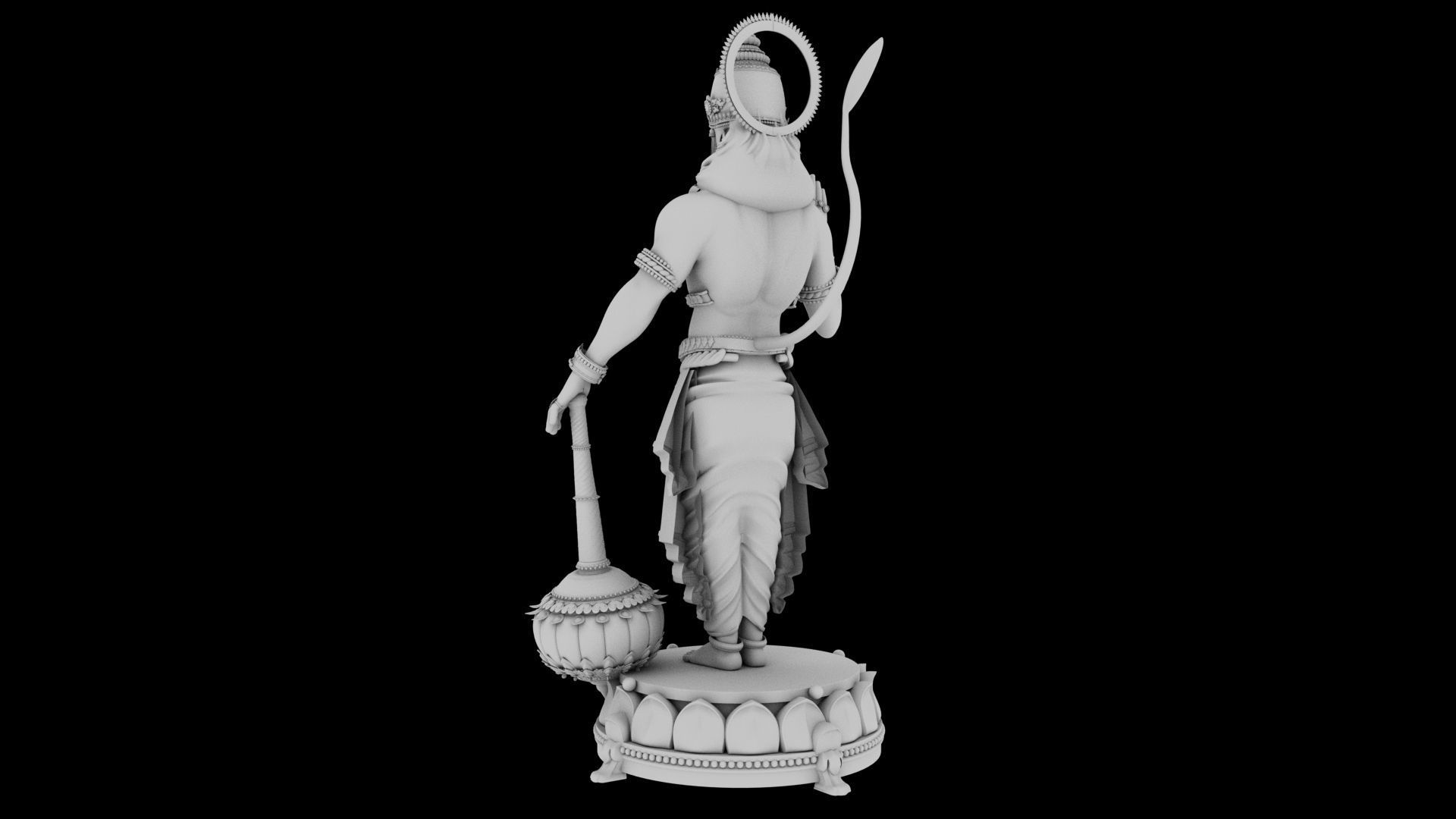 god hanuman  3D model_5