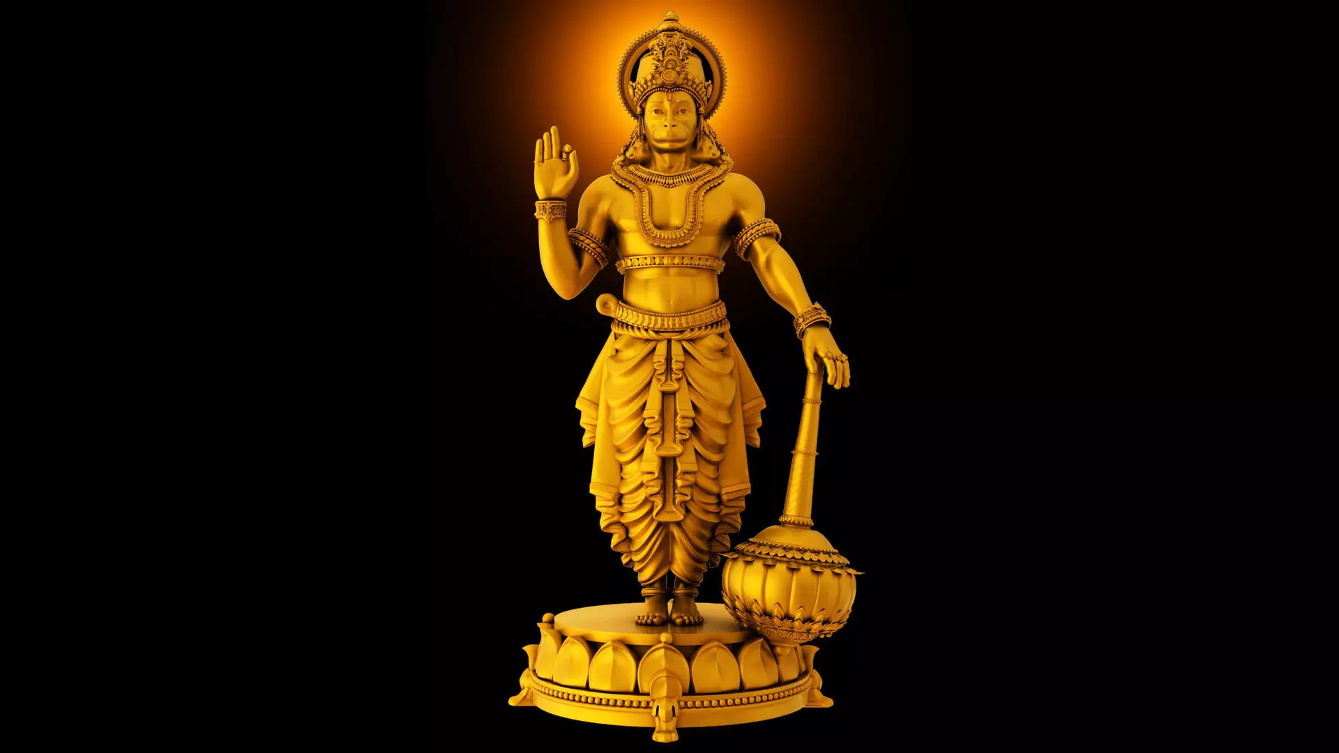 god hanuman  3D model_0