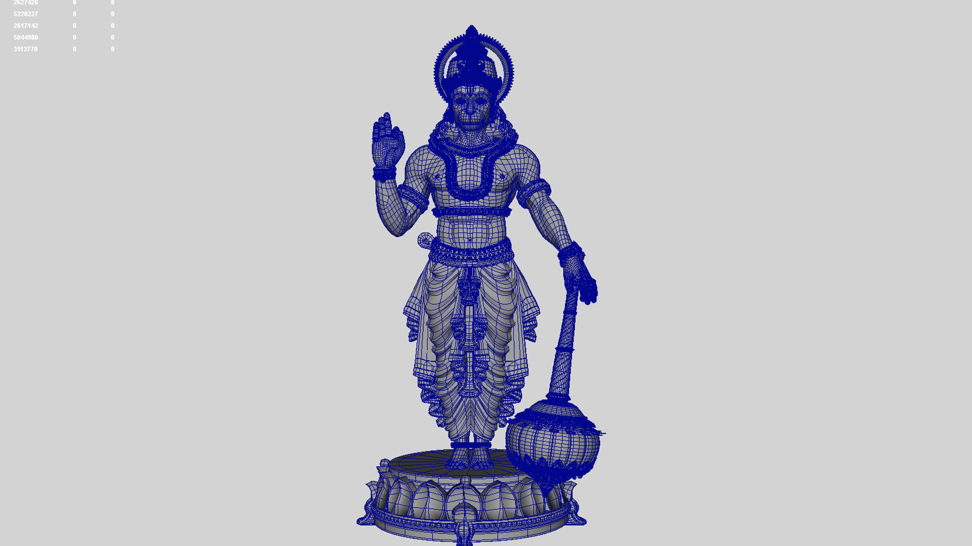 god hanuman  3D model_9