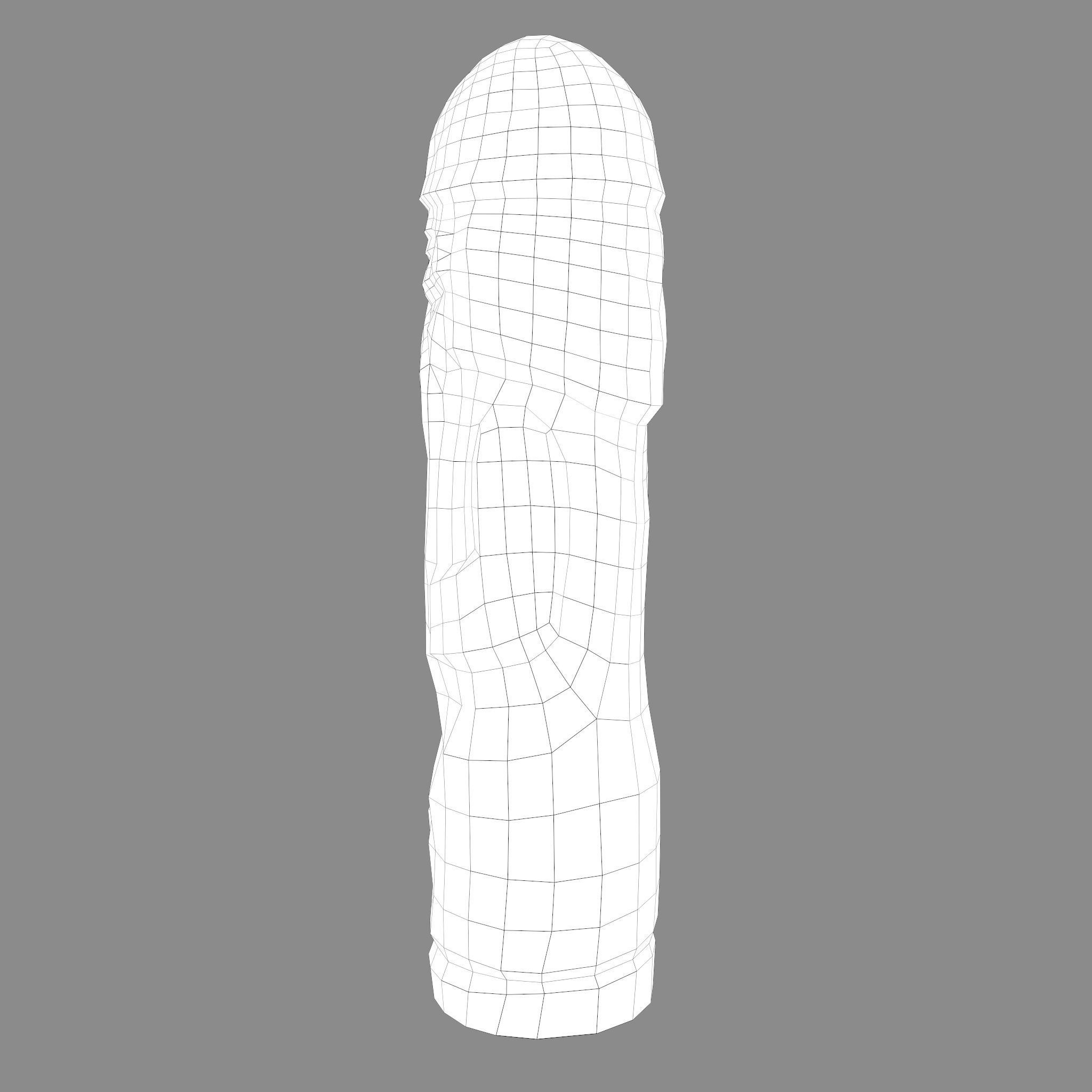 Dazhbog Old Wooden Figure Low-poly 3D model_34