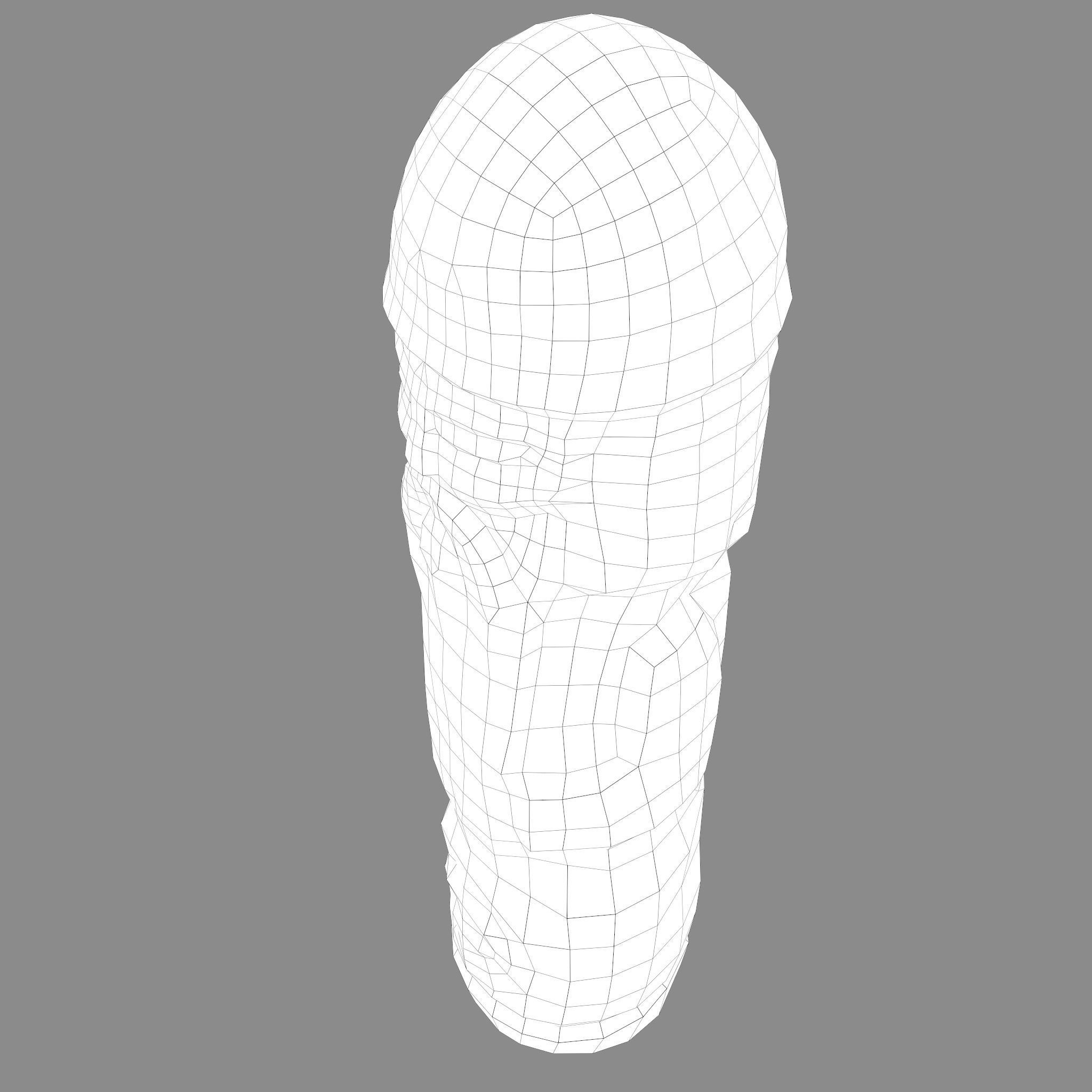 Dazhbog Old Wooden Figure Low-poly 3D model_40