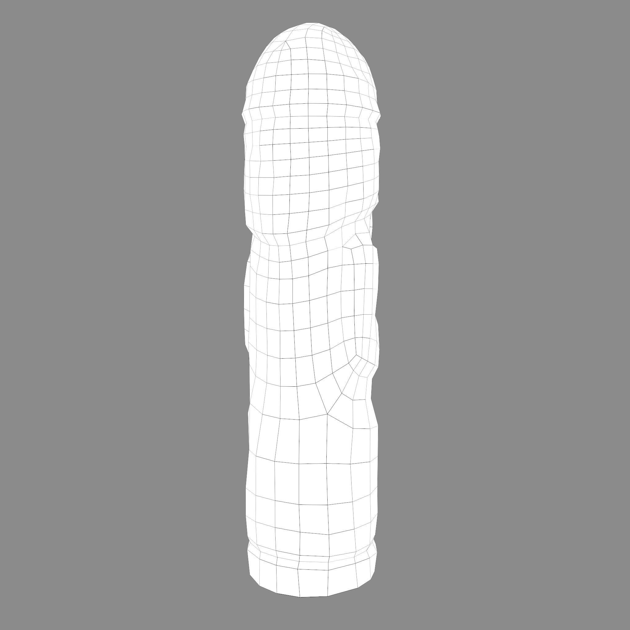 Dazhbog Old Wooden Figure Low-poly 3D model_32