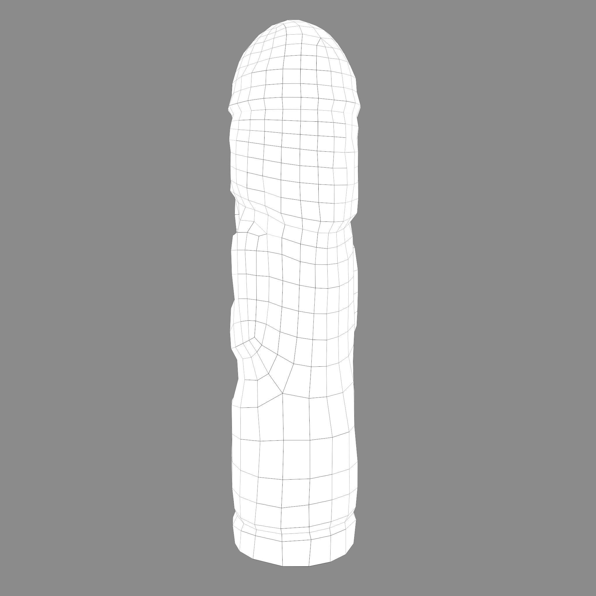 Dazhbog Old Wooden Figure Low-poly 3D model_33