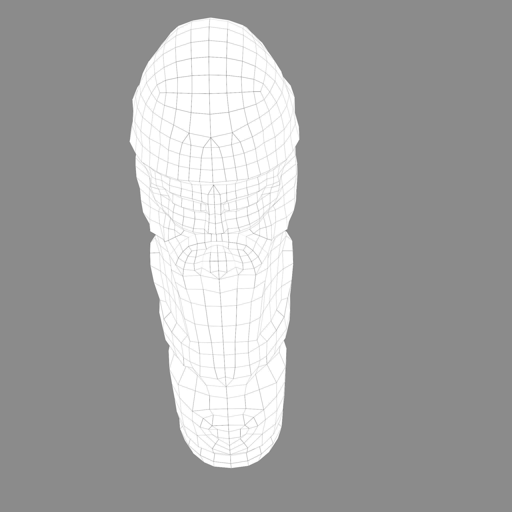 Dazhbog Old Wooden Figure Low-poly 3D model_39