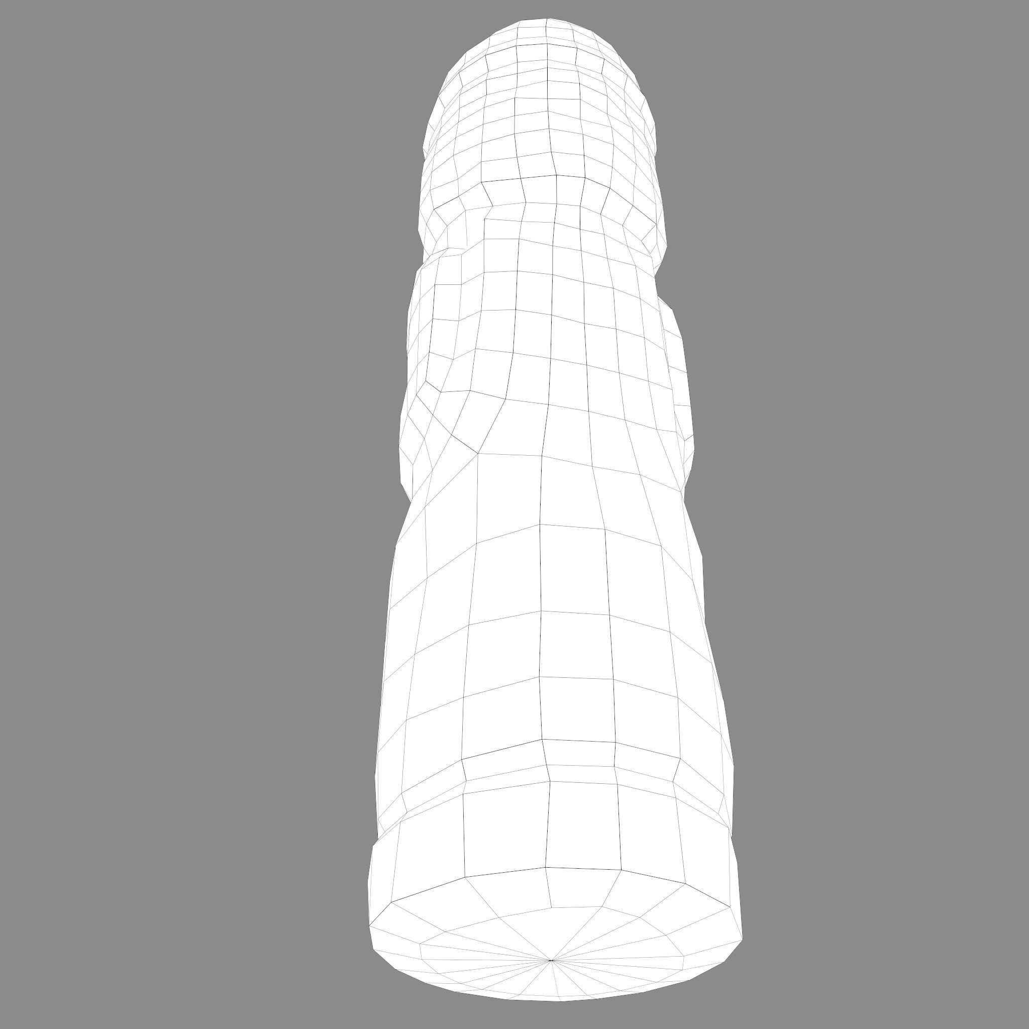 Dazhbog Old Wooden Figure Low-poly 3D model_41