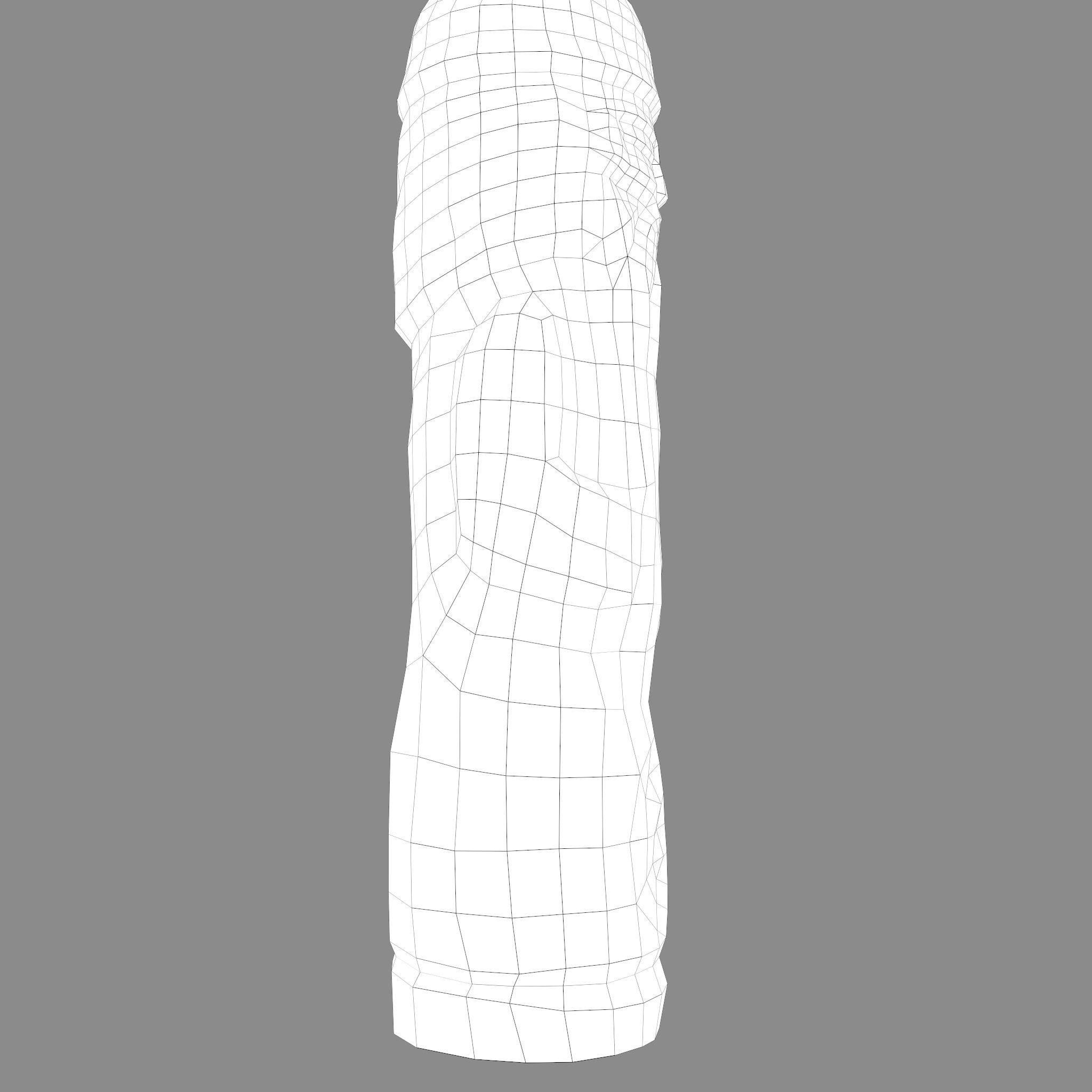 Dazhbog Old Wooden Figure Low-poly 3D model_38