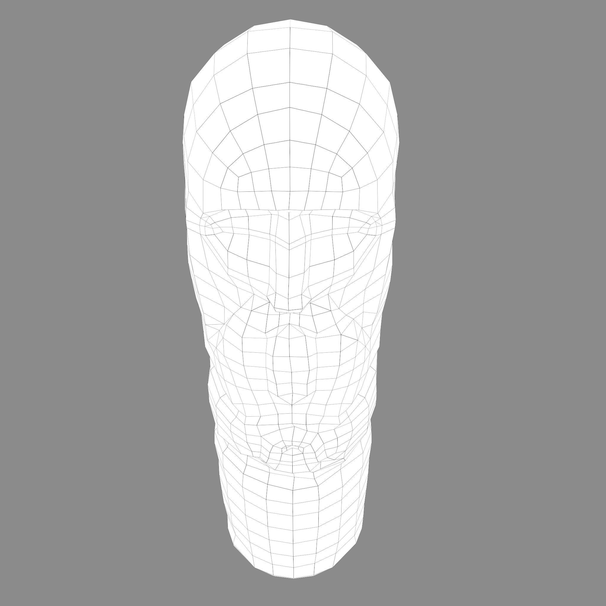 Dazhbog Statue Low-poly 3D model_44