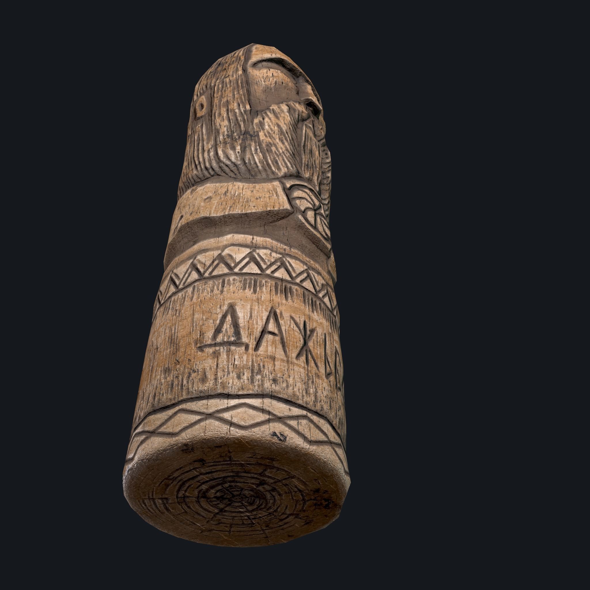 Dazhbog Statue Low-poly 3D model_11