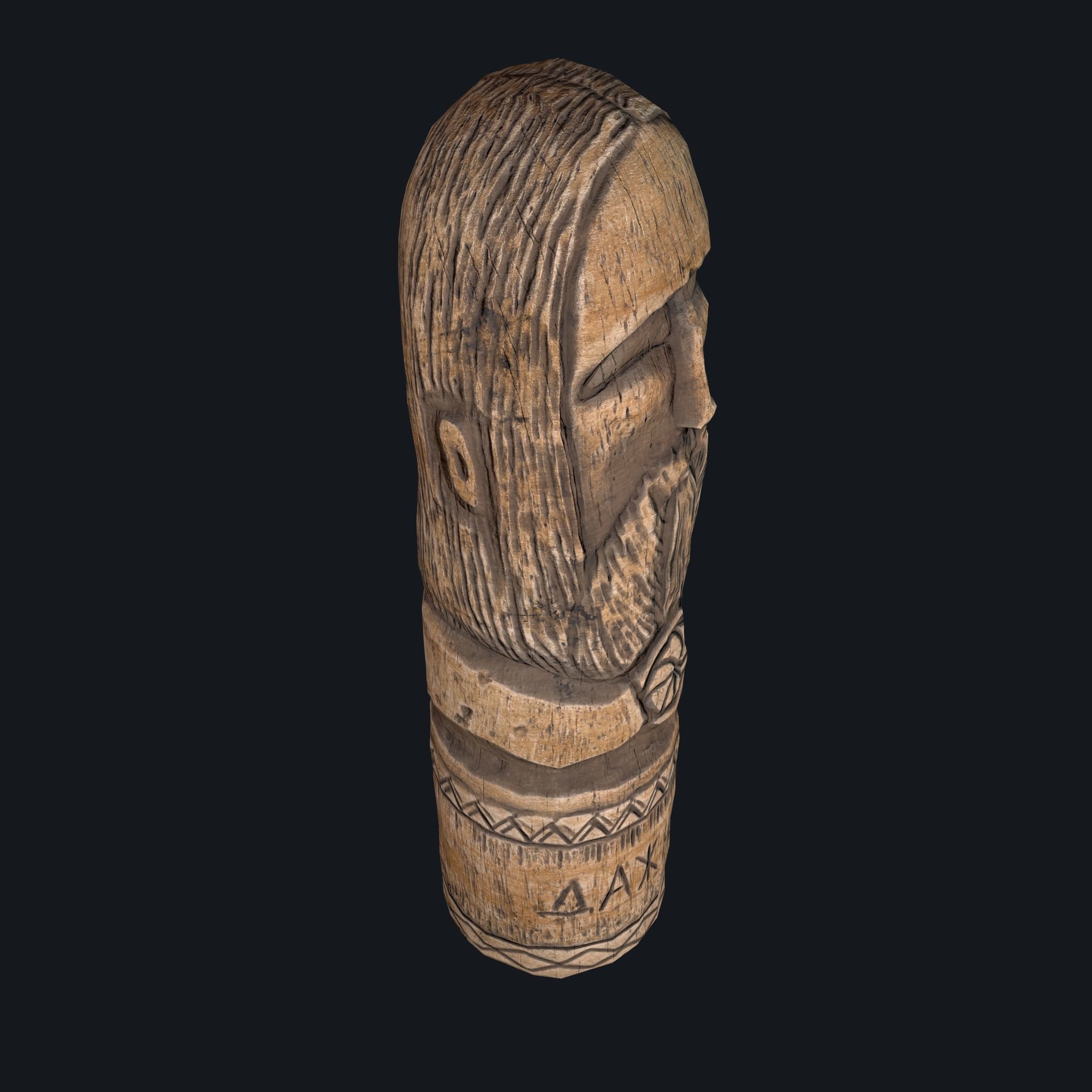 Dazhbog Statue Low-poly 3D model_8